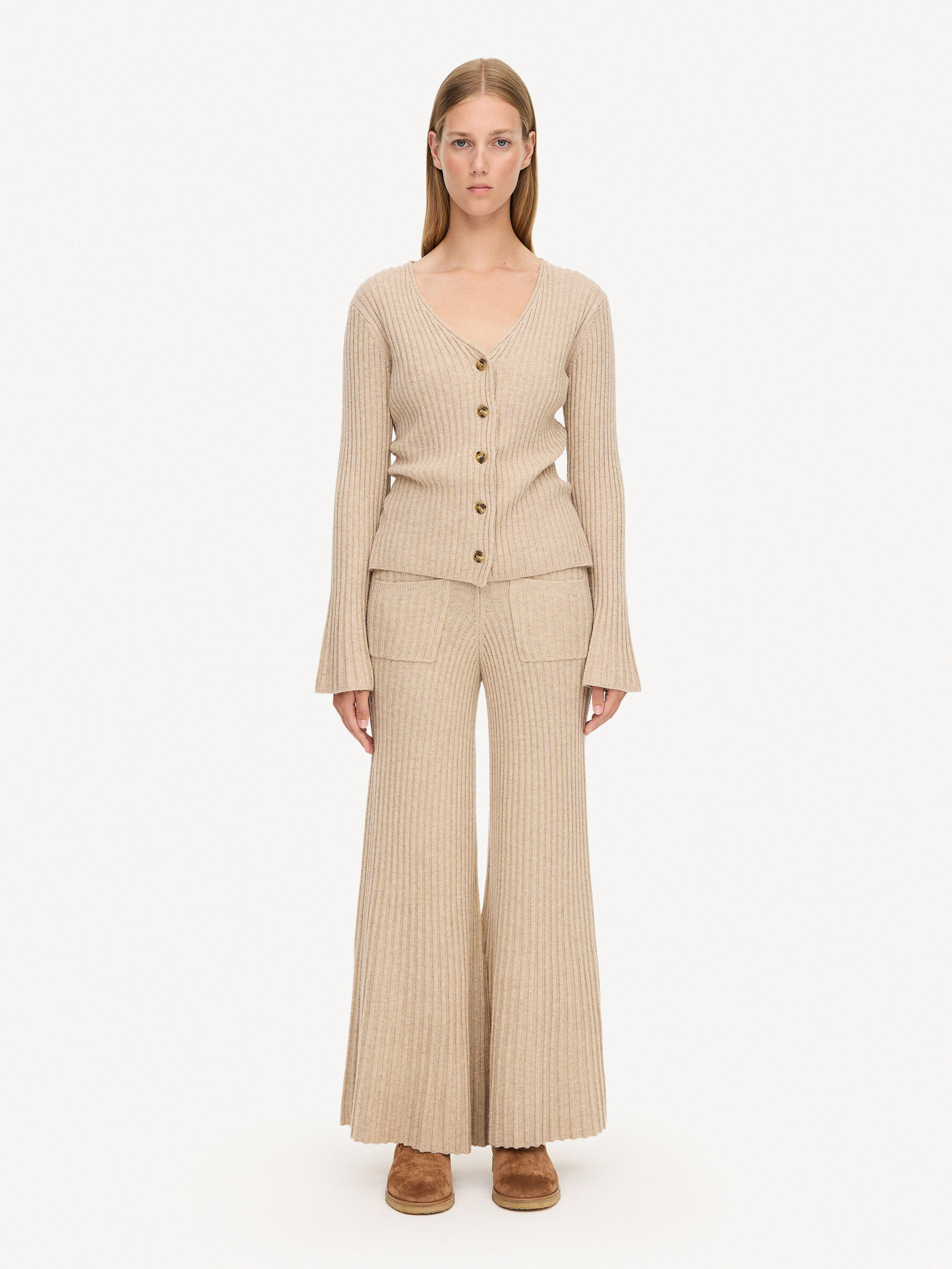Casual trousers Fabiana Filippi - Straight leg wool pants with cuffs -  PAD273B844D5310000VR1