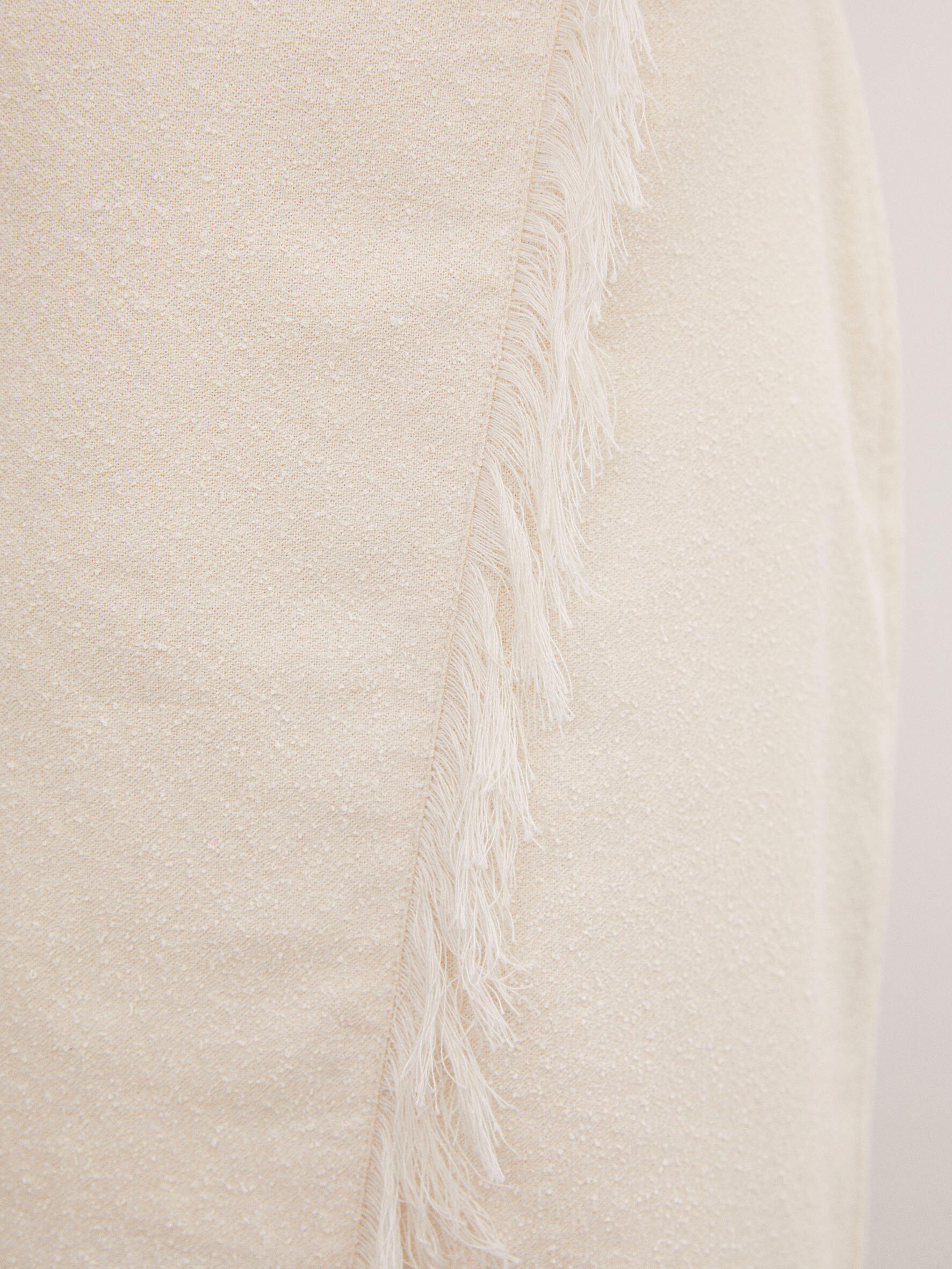 white wool wrap skirt