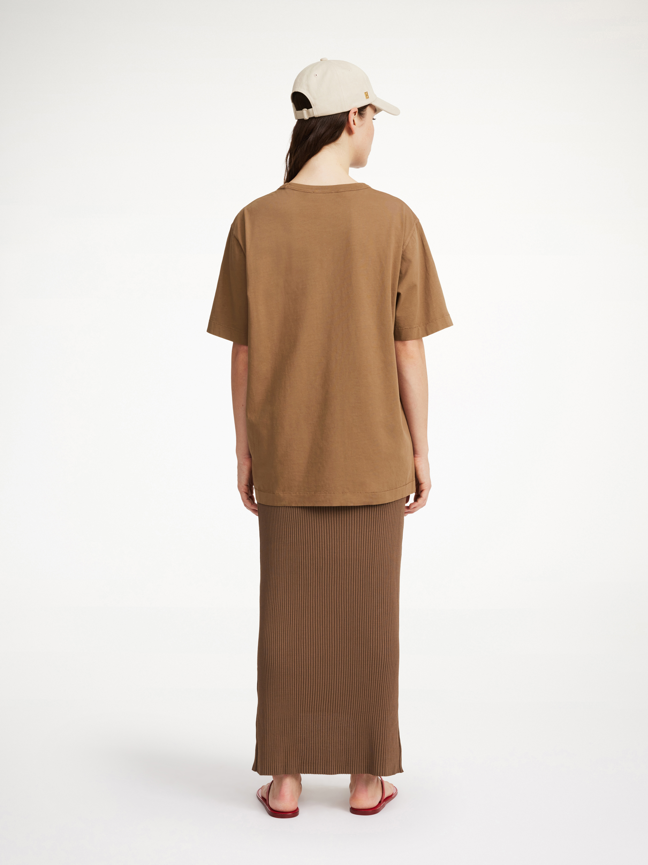 Shop By Malene Birger Fayeh Organic Cotton T-shirt In Shitake