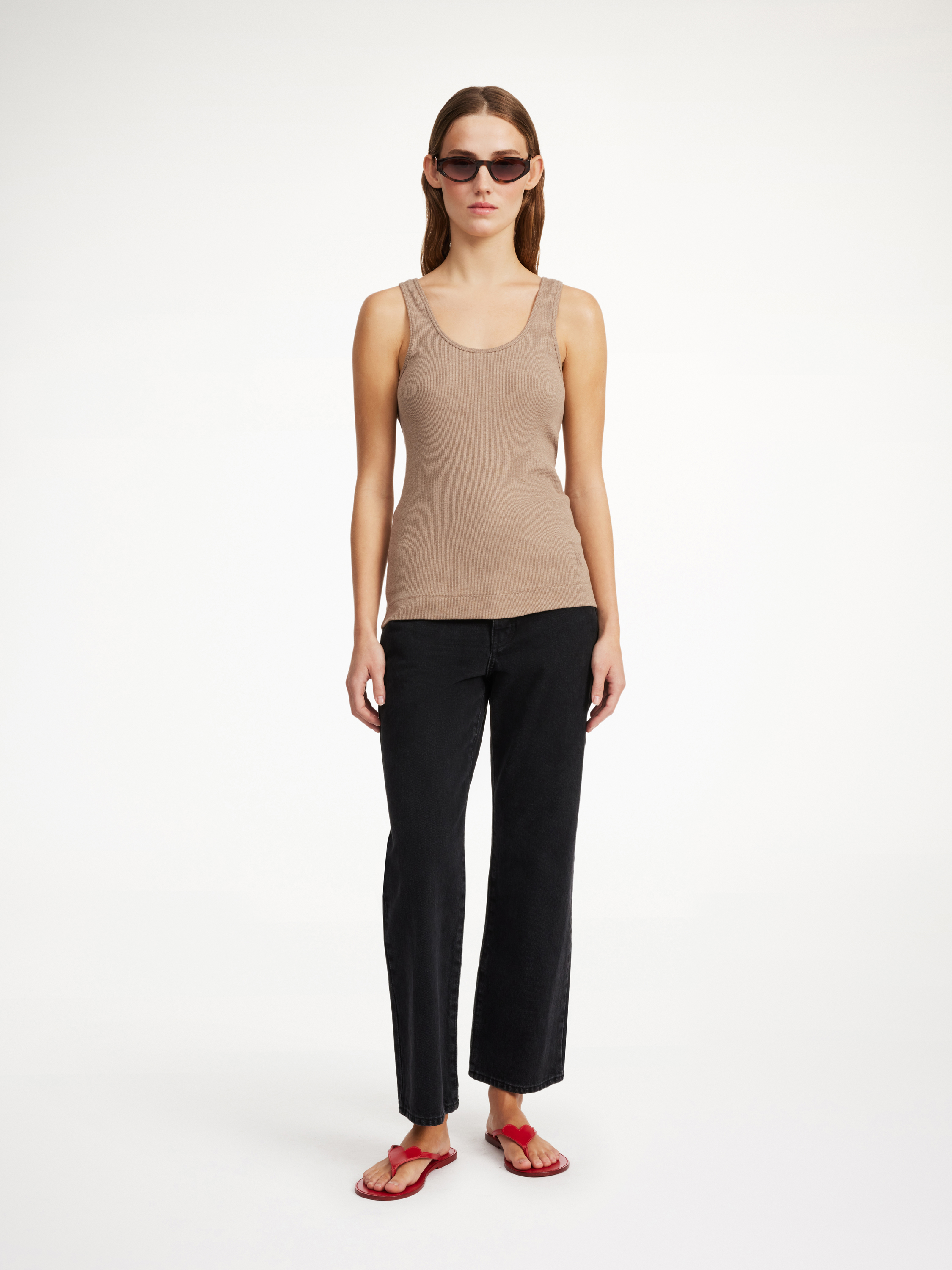 By Malene Birger Anisa Organic Cotton Tank Top In Nomad