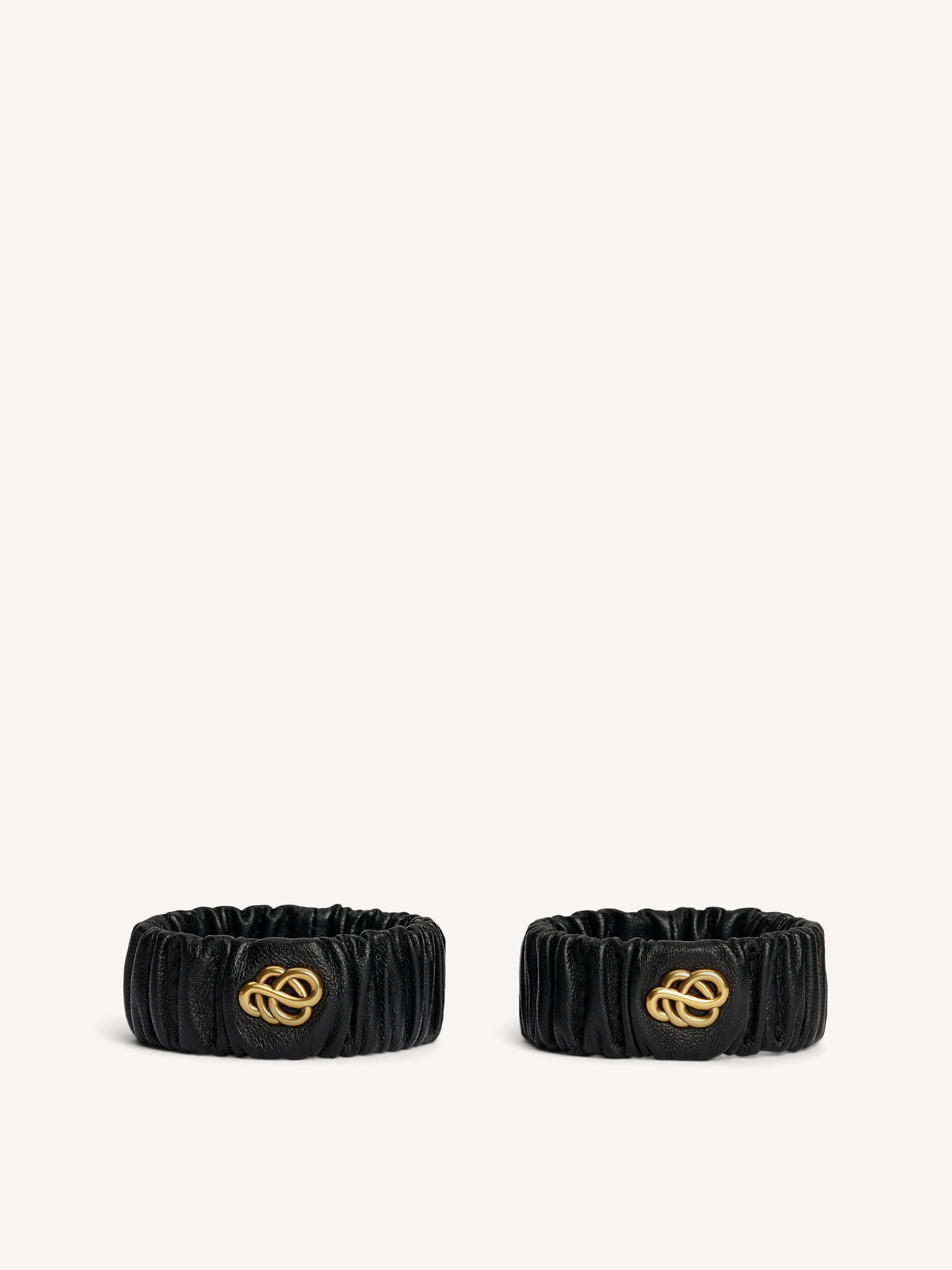 By Malene Birger Evelo Leather Wrist Bands In Black