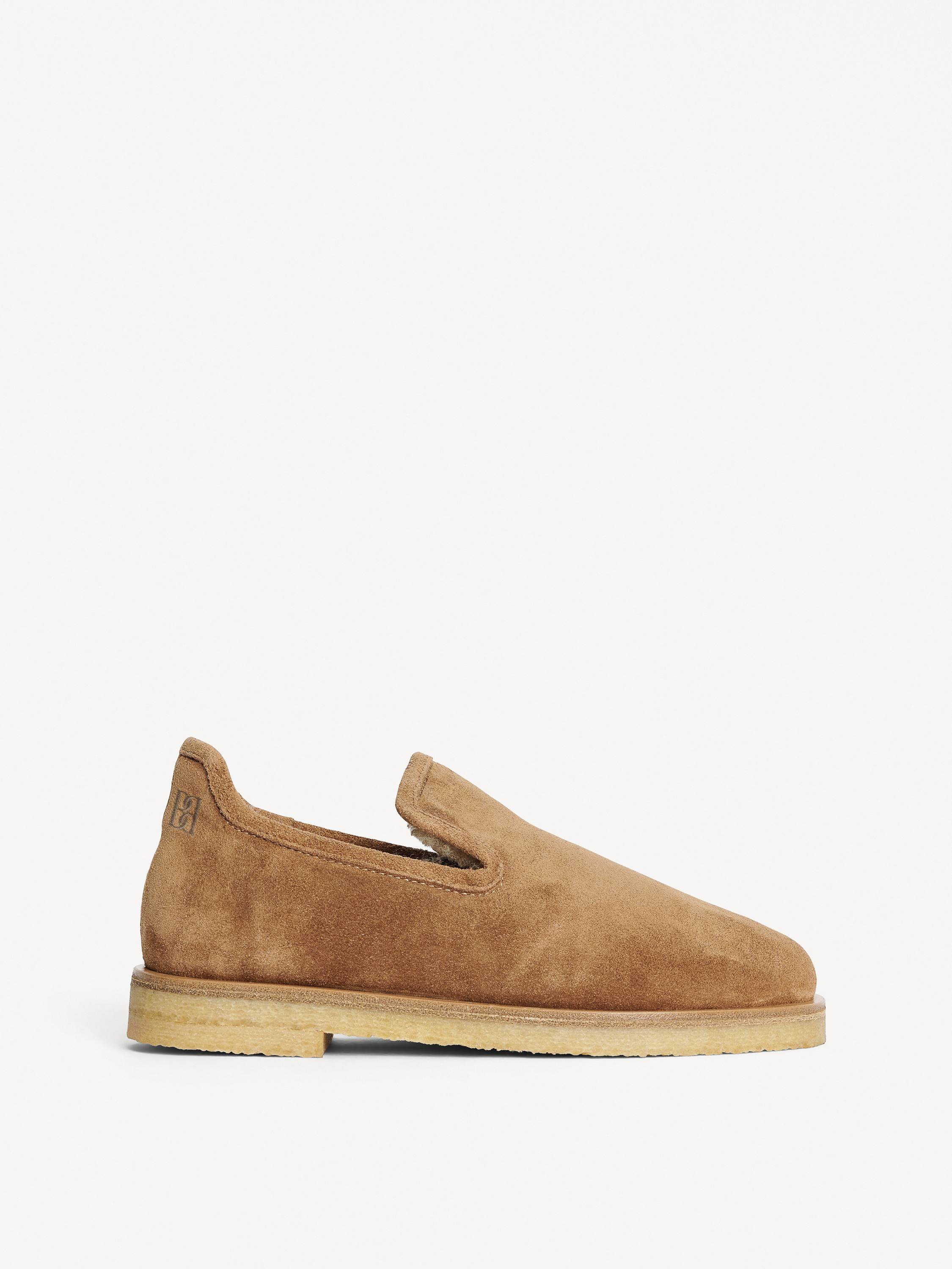 By Malene Birger Romine Suede Slippers In Tobacco Brown