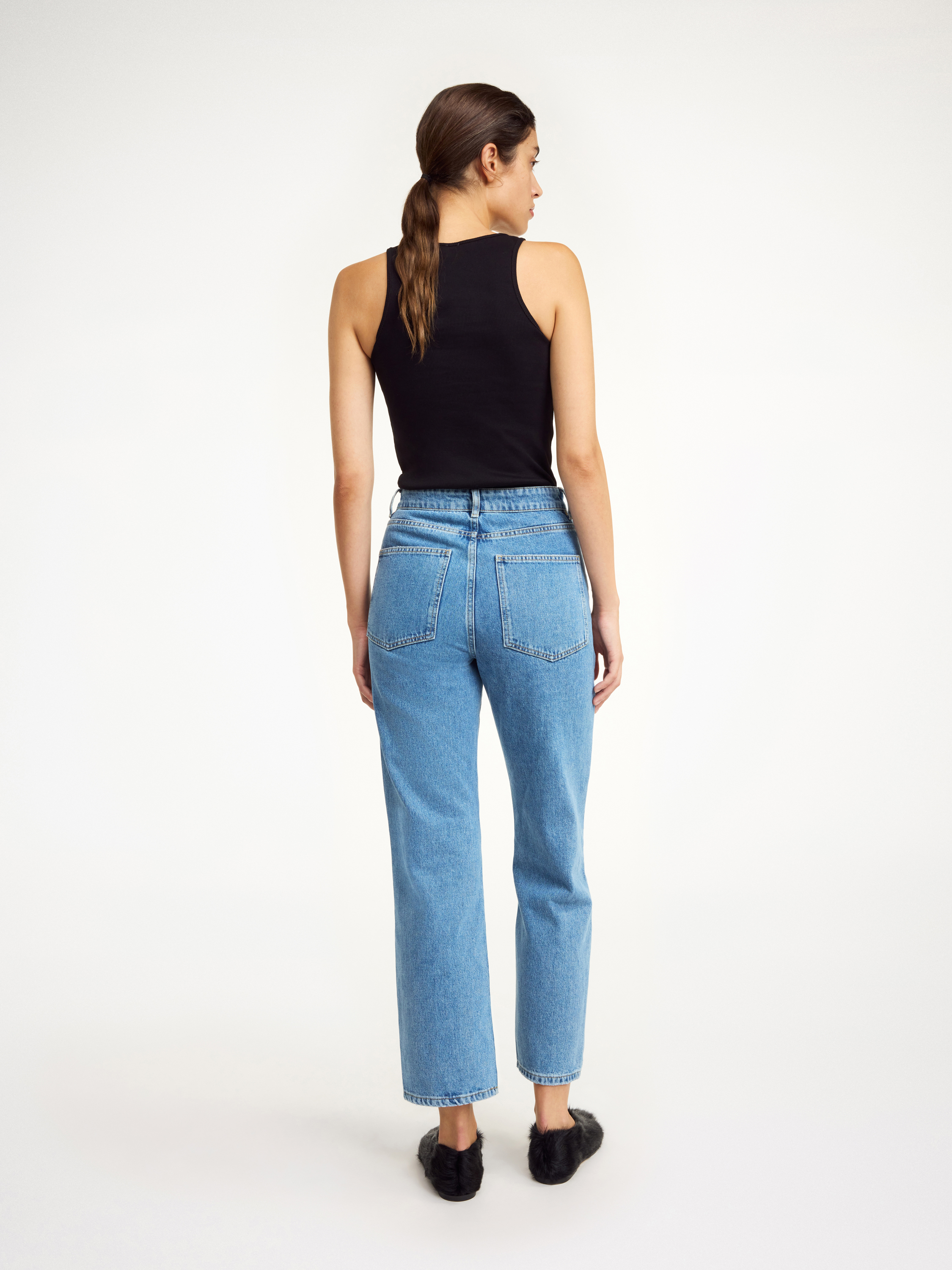 Shop By Malene Birger Milium Organic Cotton Jeans In Denim Blue