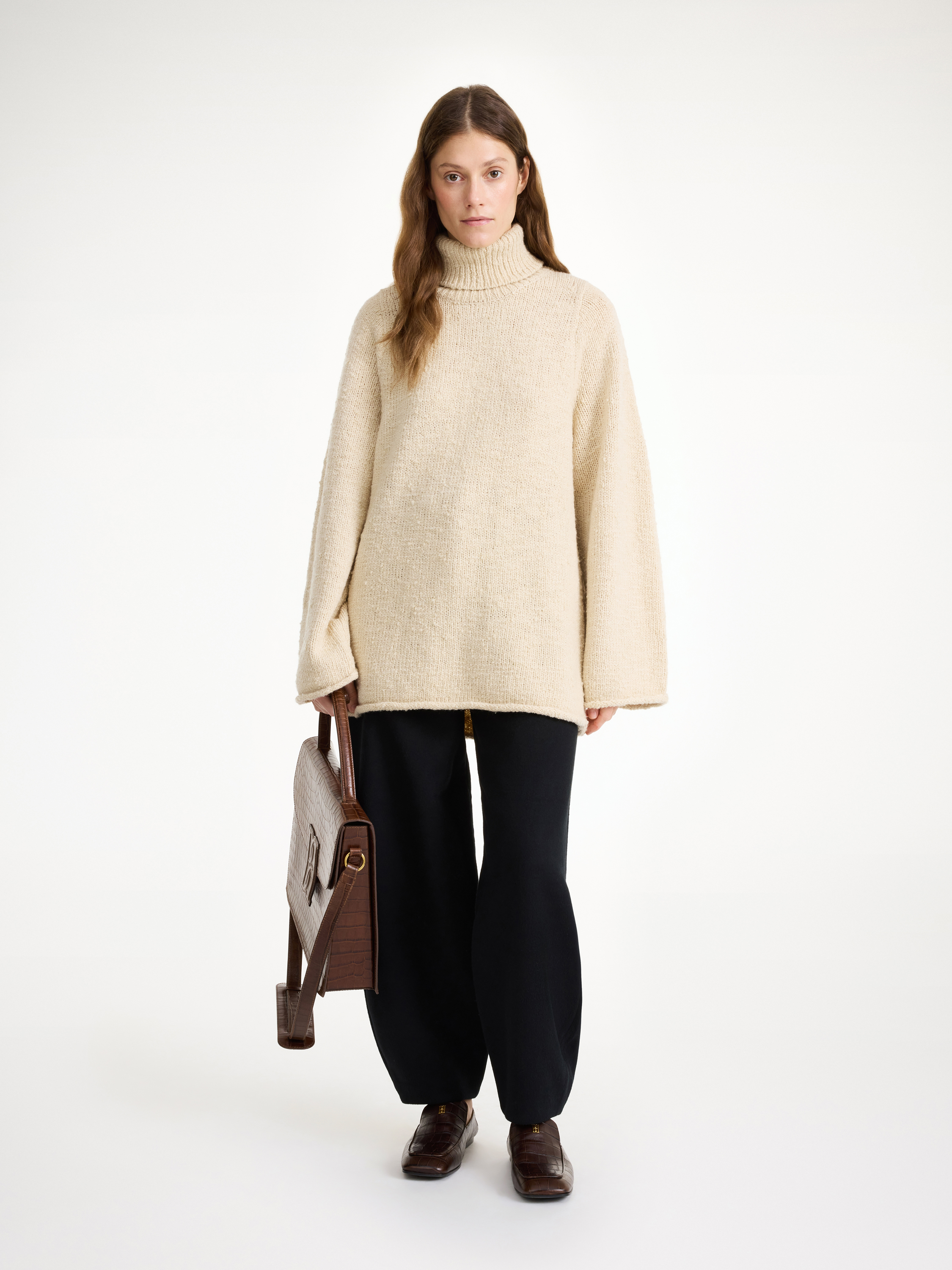 By Malene Birger Charice Wool Sweater In Oyster Gray