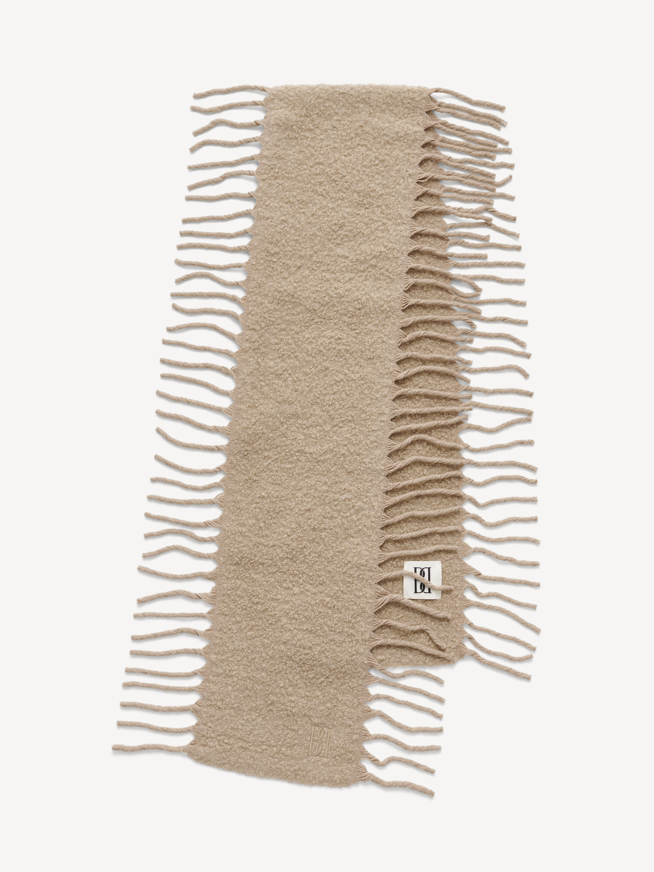 By Malene Birger Fringly Wool Scarf In Neutral