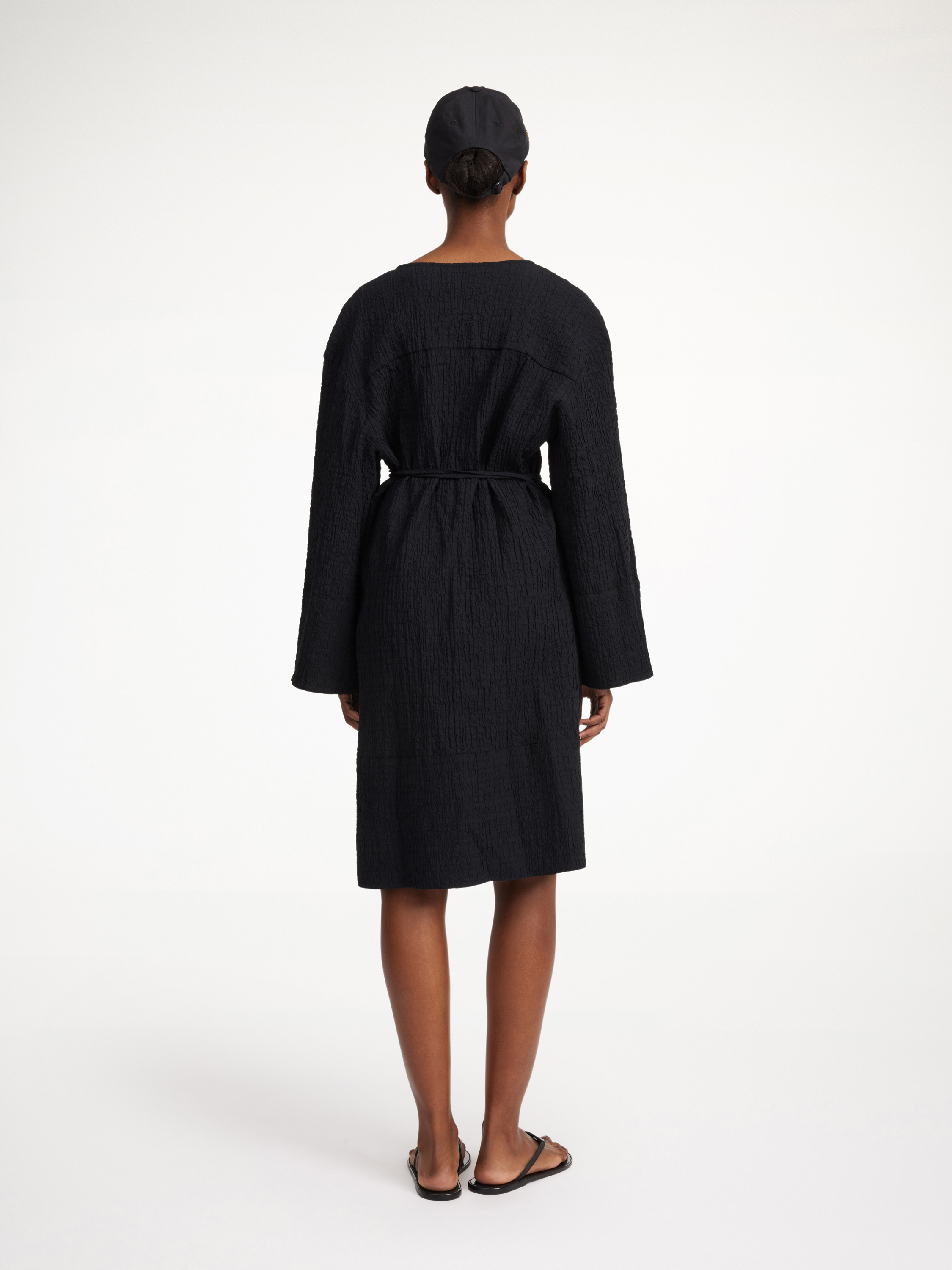 Shop By Malene Birger Maunas Midi Dress In Black