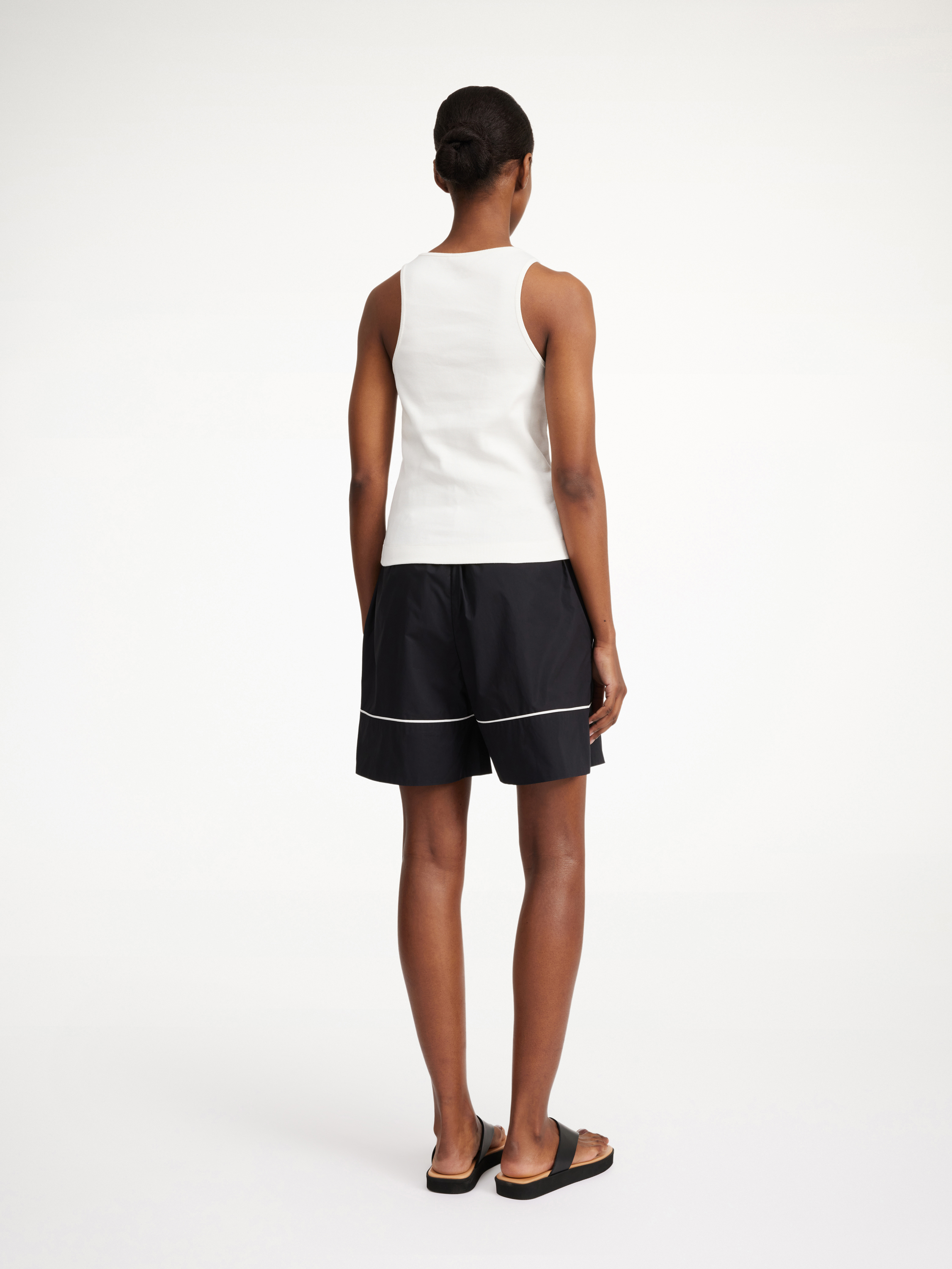 Shop By Malene Birger Amanias Tank Top In Soft White