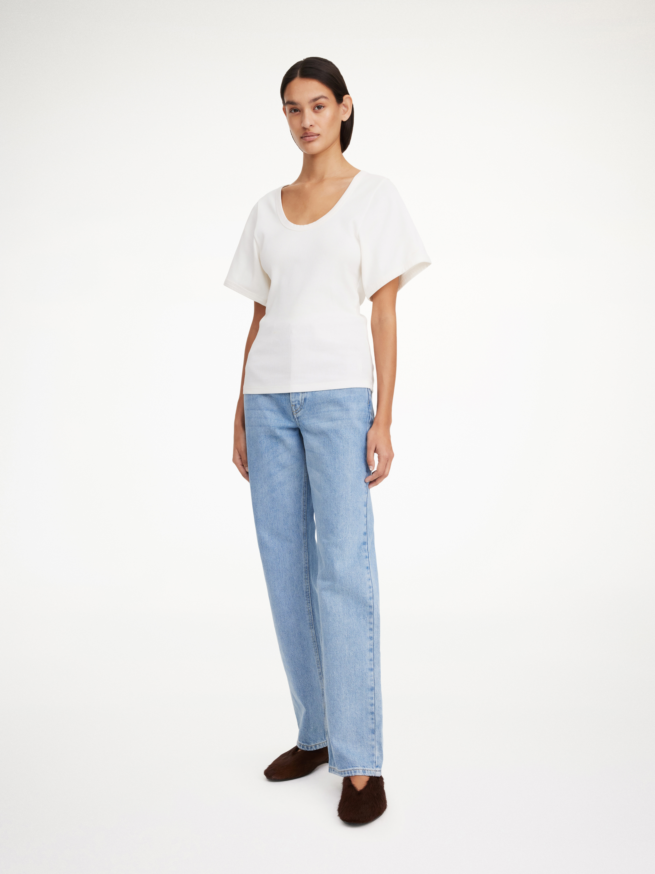 By Malene Birger Lunai T-shirt In Soft White