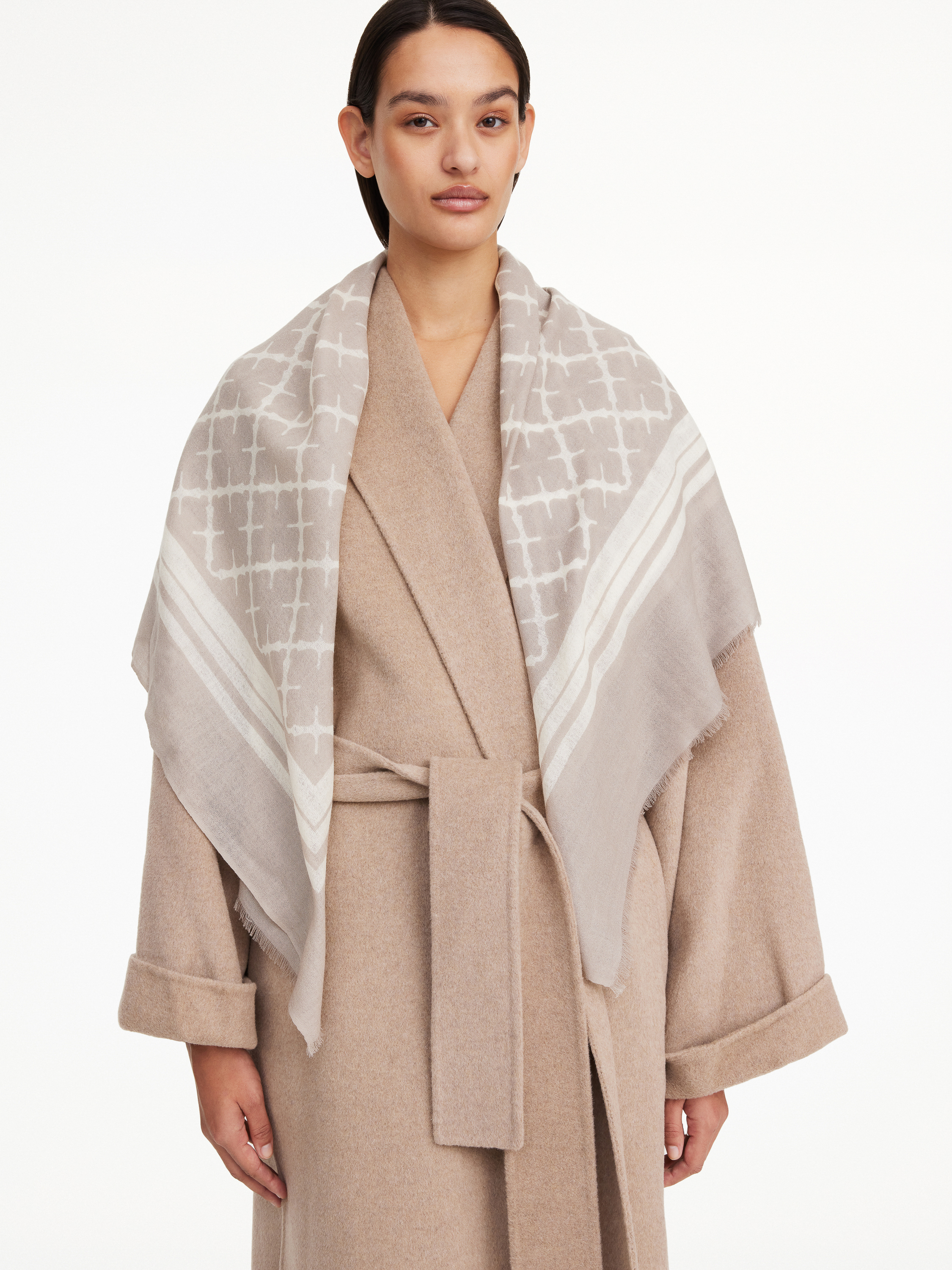 Shop By Malene Birger Cornelis Wool Scarf In Feather