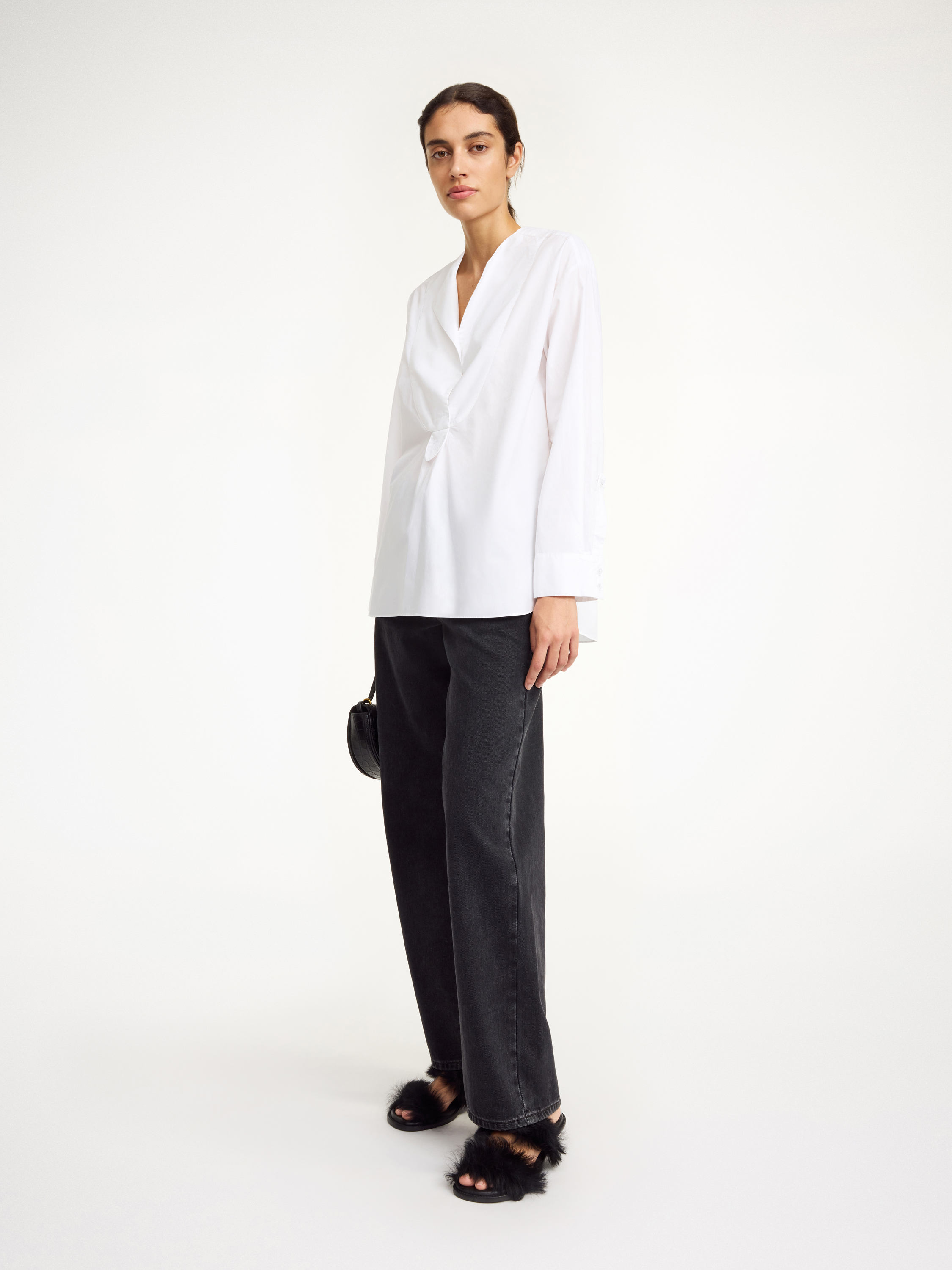 Shop By Malene Birger Fayette Organic Cotton Shirt In Pure White