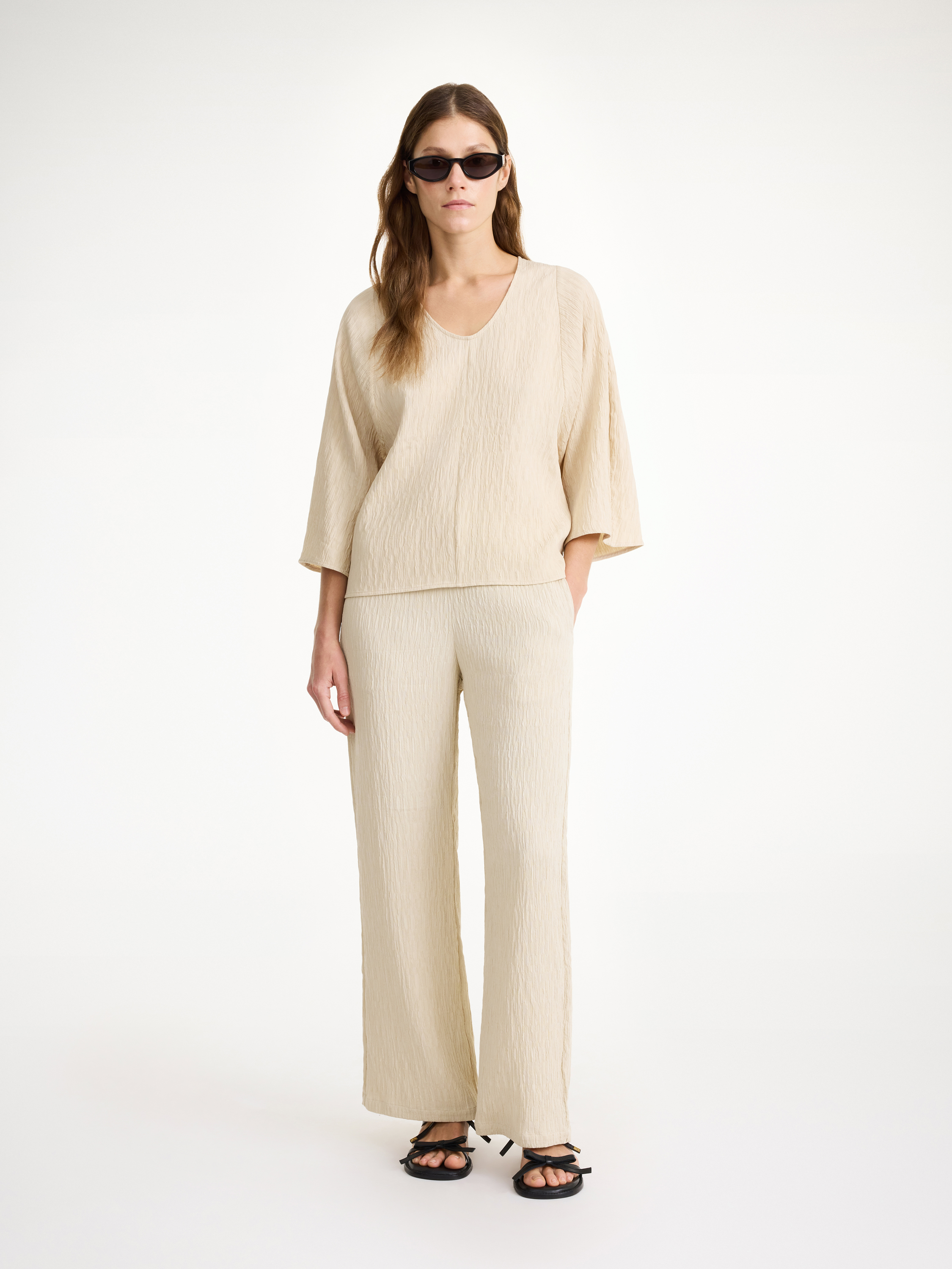 By Malene Birger Calyas Blouse In Oyster Gray