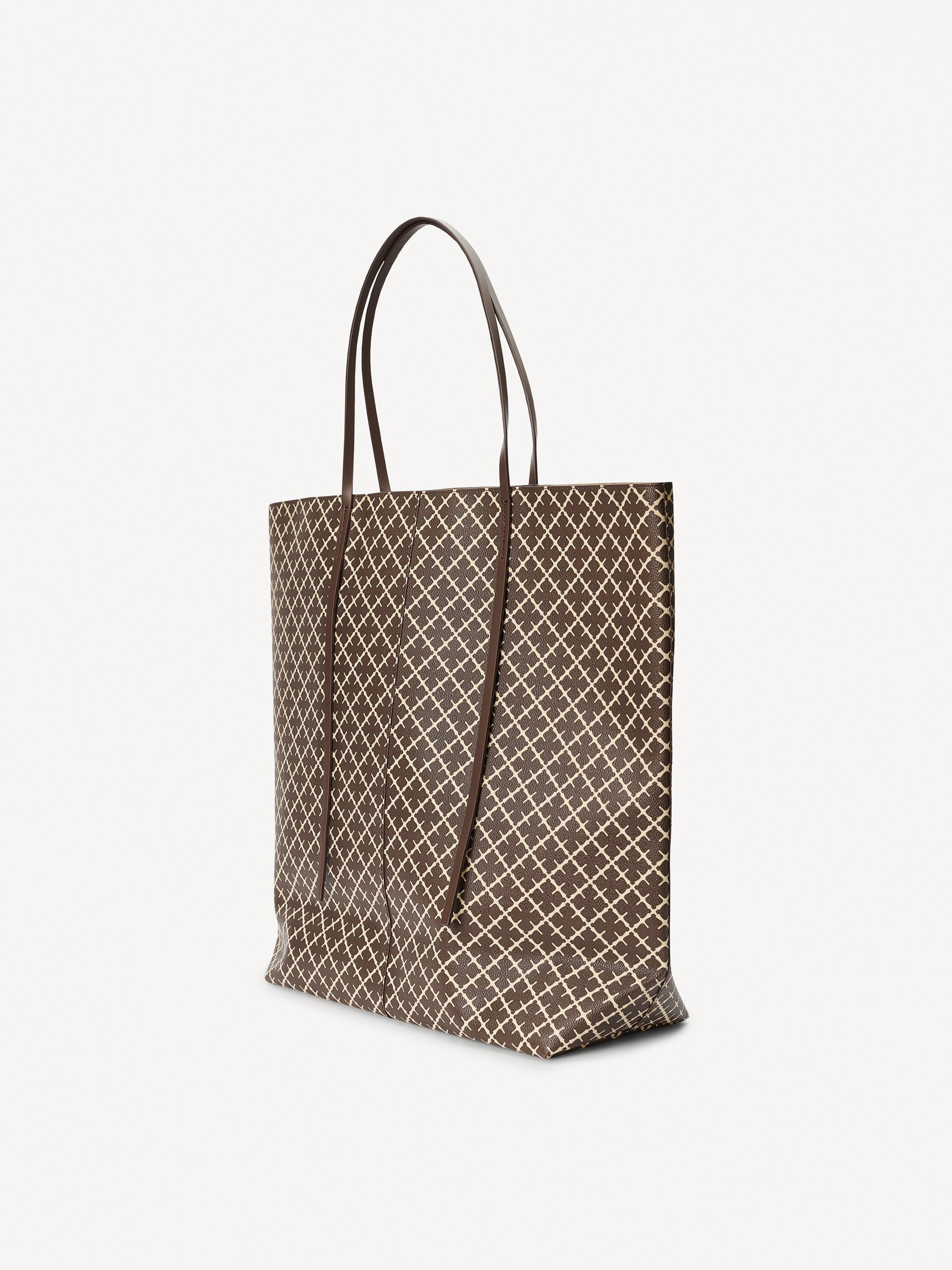 Shop By Malene Birger Abrille Printed Tote Bag In Warm Brown