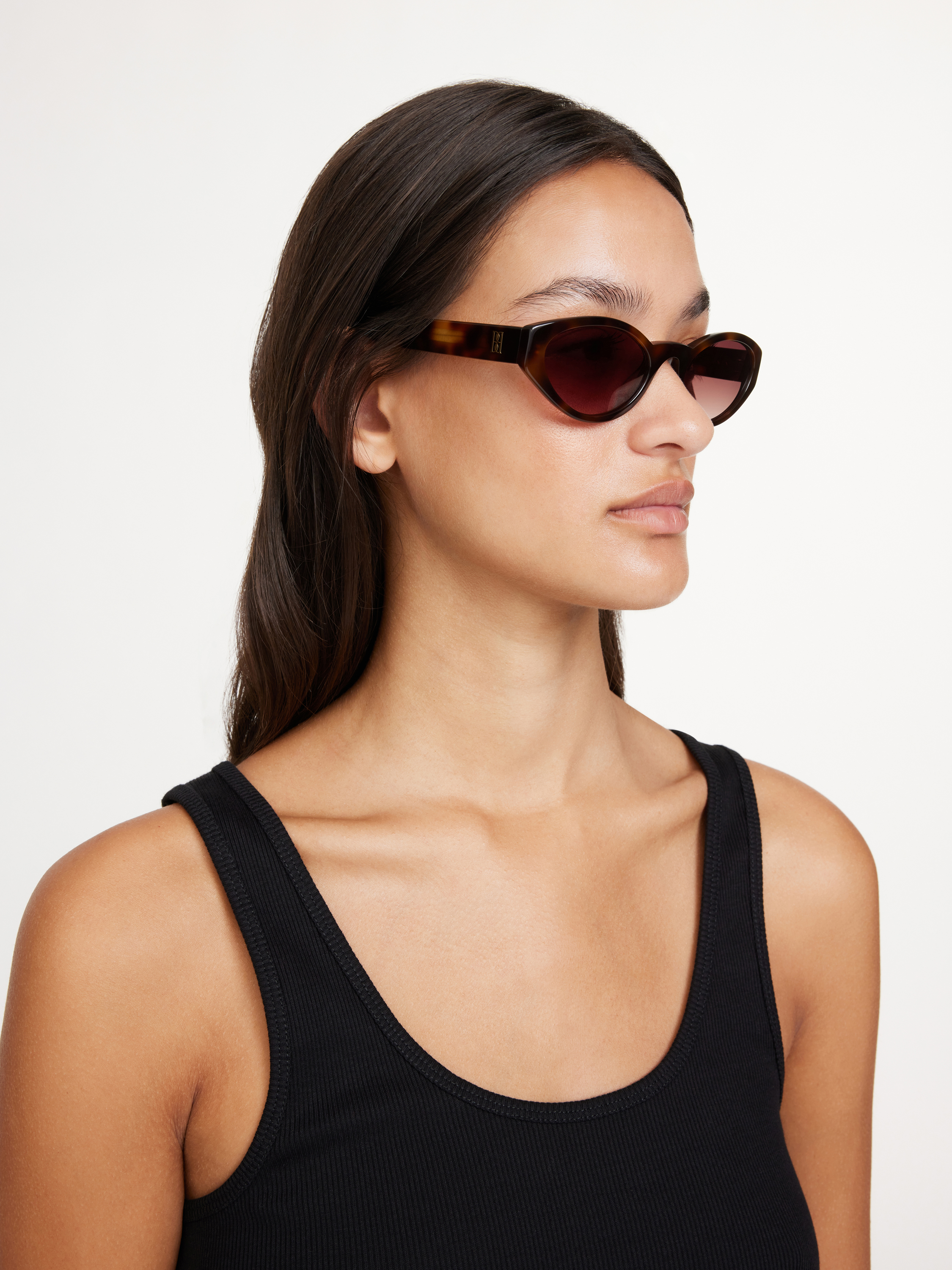 Shop By Malene Birger Myla Sunglasses In Tortoise