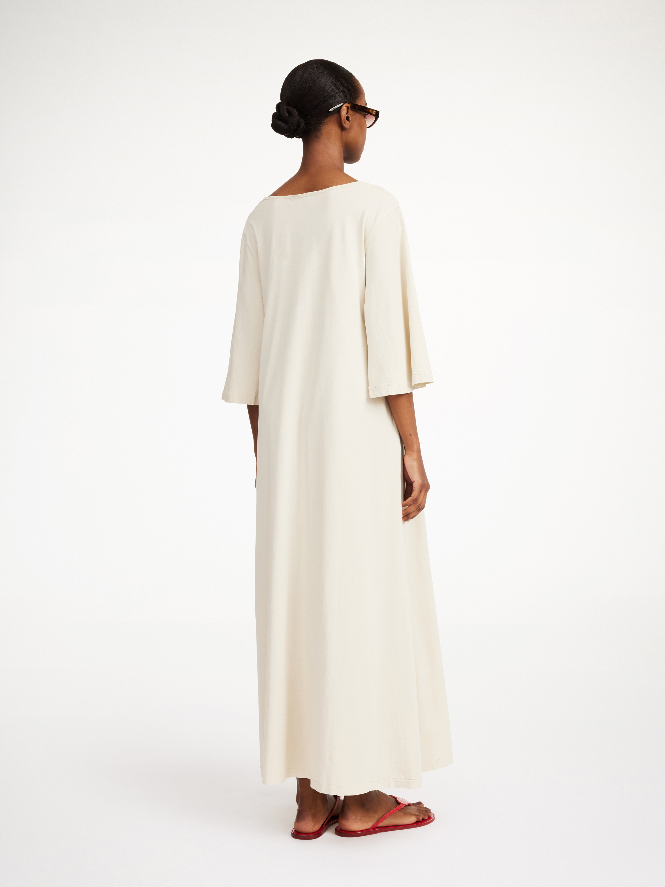 Shop By Malene Birger Yalia Maxi Dress In Oyster Gray