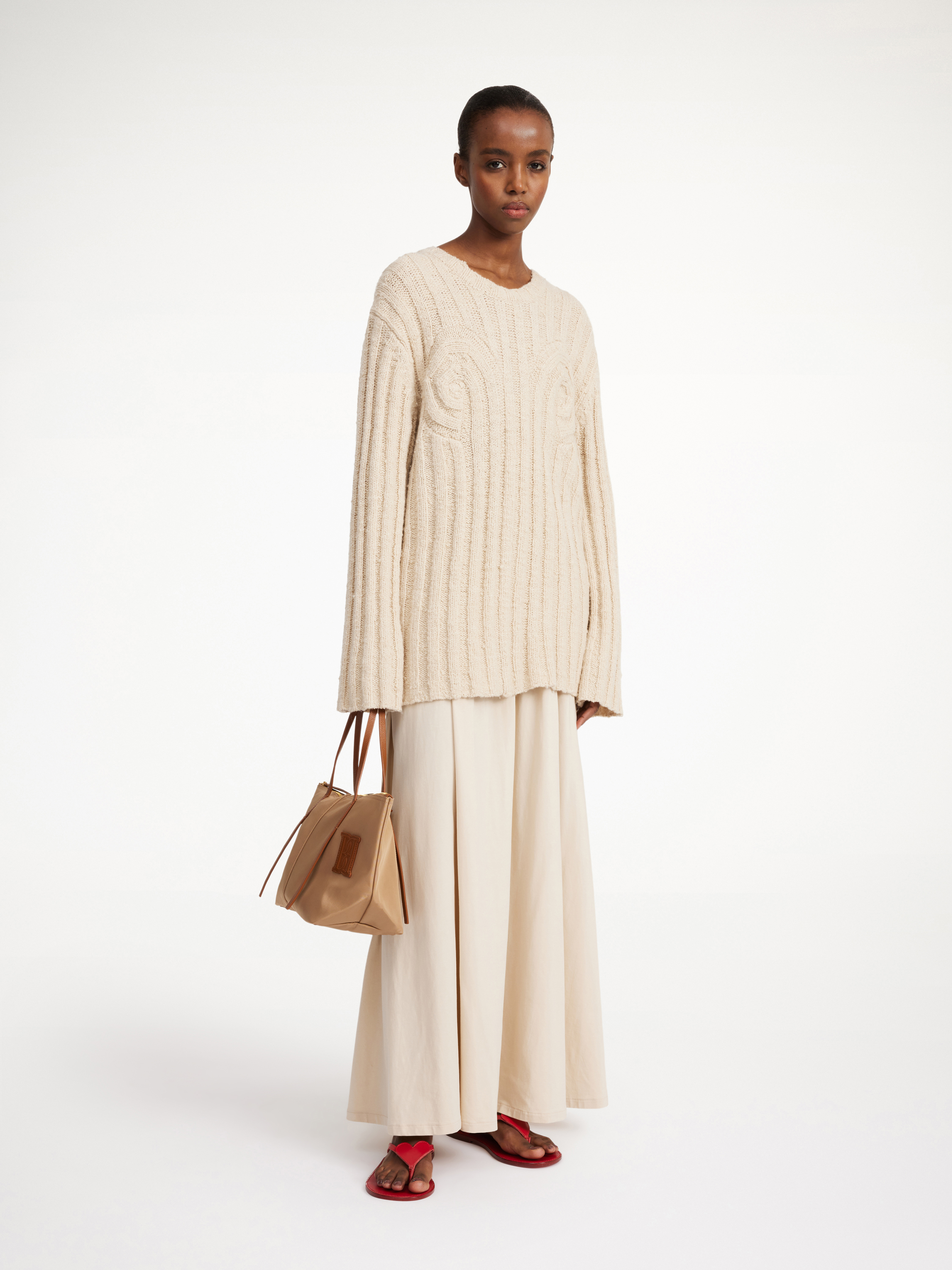 By Malene Birger Cirra Ribbed Sweater In Oyster Gray