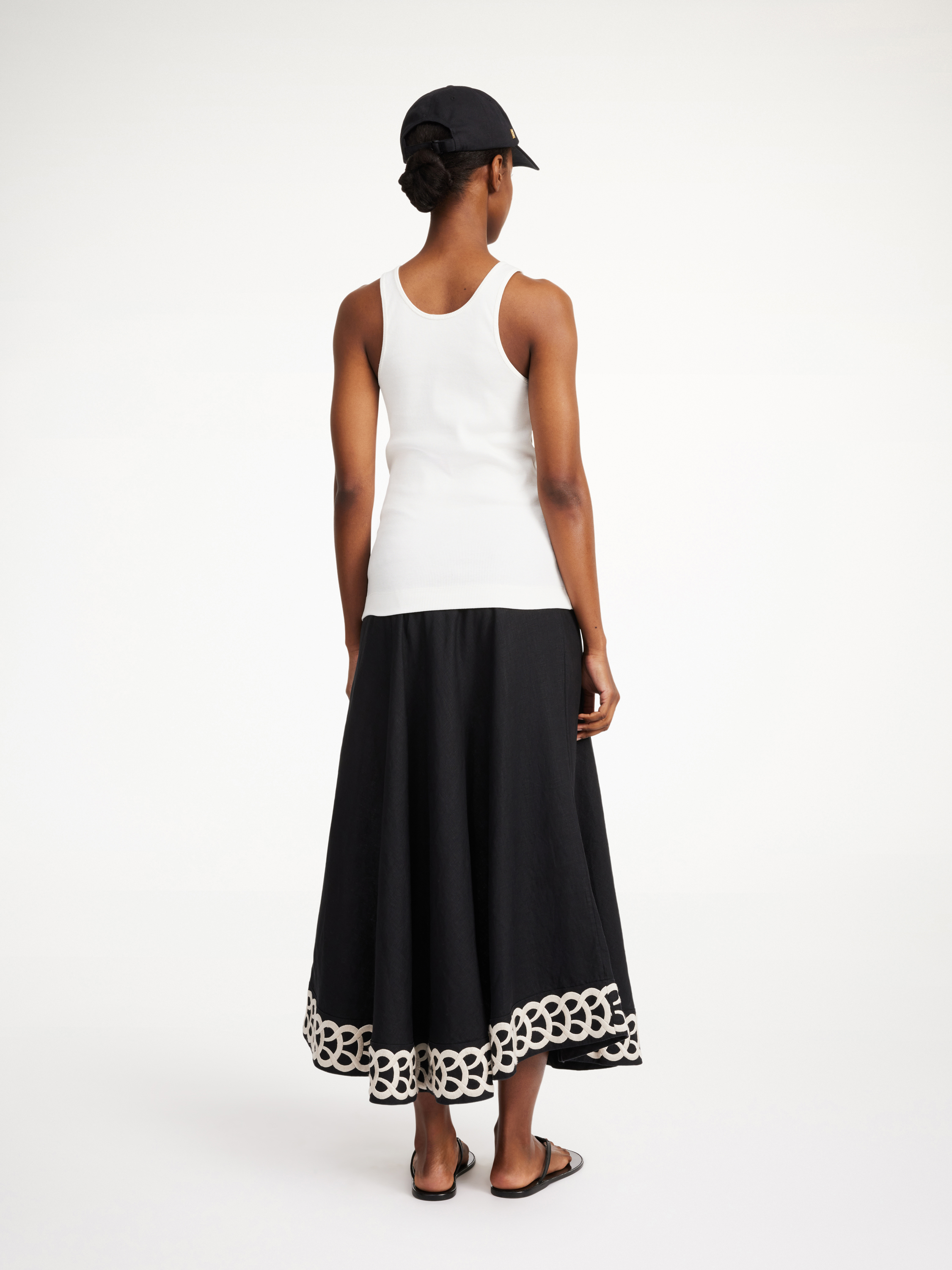 Shop By Malene Birger Leonne Linen Skirt In Black