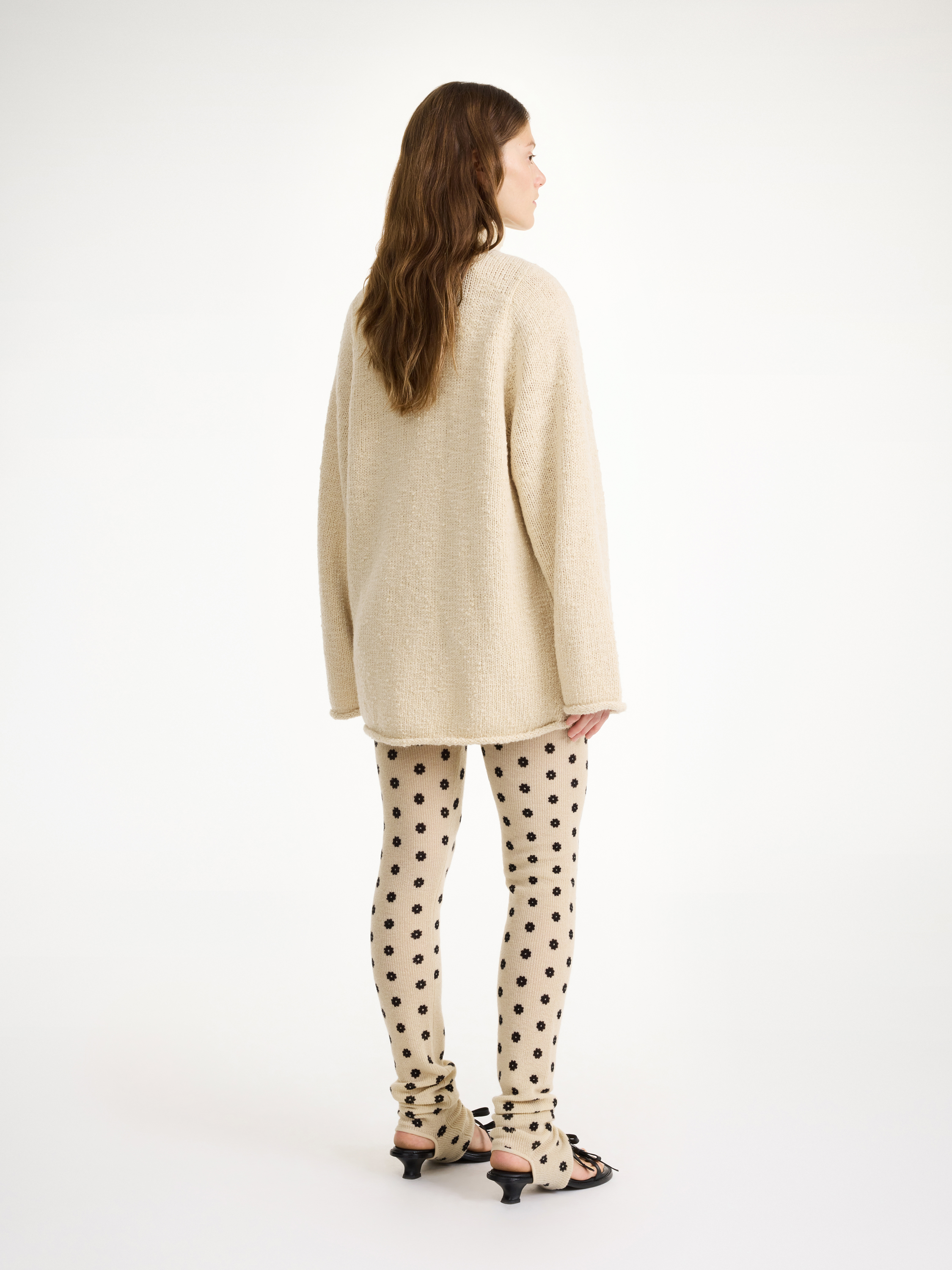 Shop By Malene Birger Breele Wool Leggings In Graphic Flower