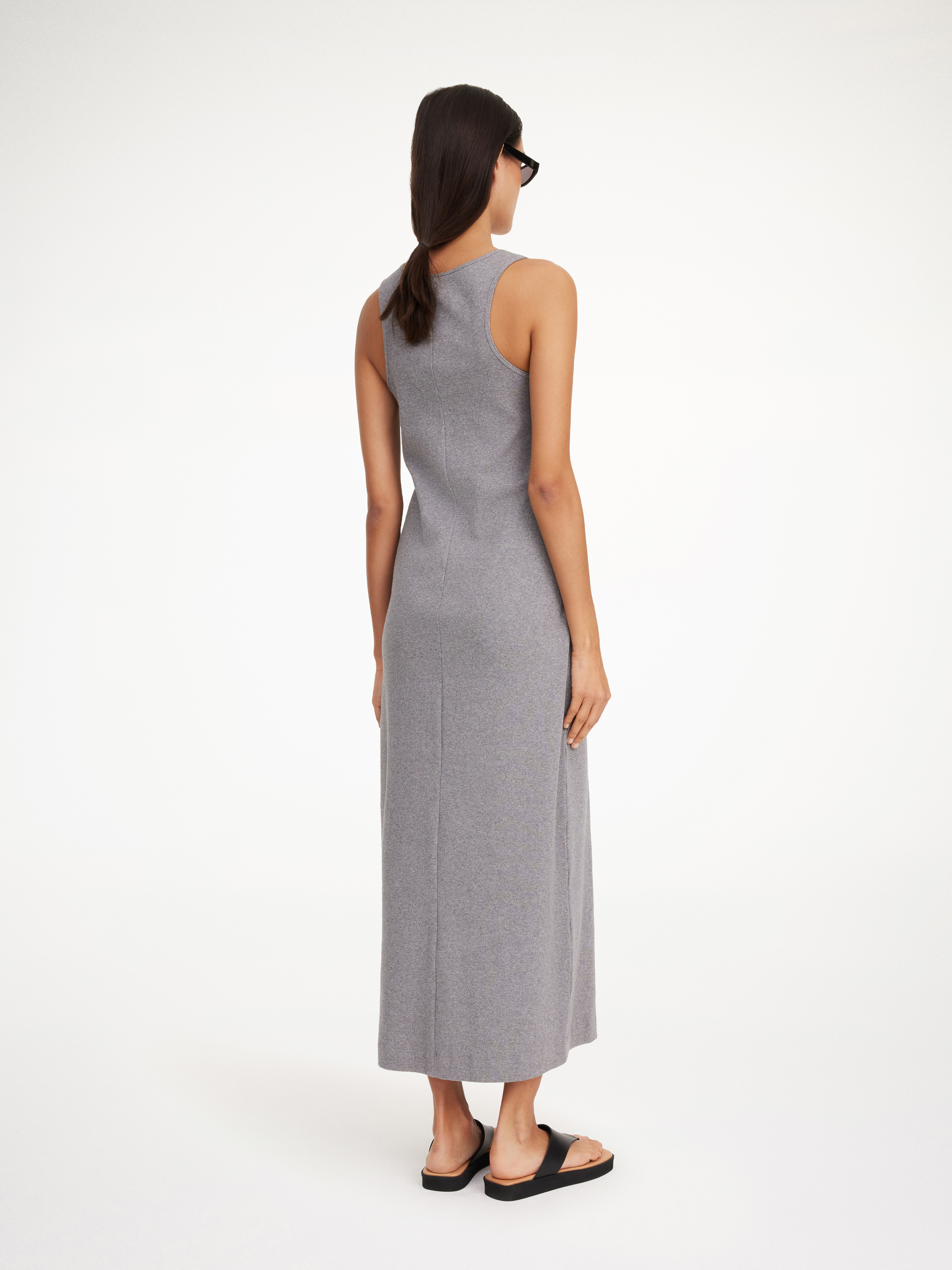 Shop By Malene Birger Lovelo Maxi Dress In Grey Melange