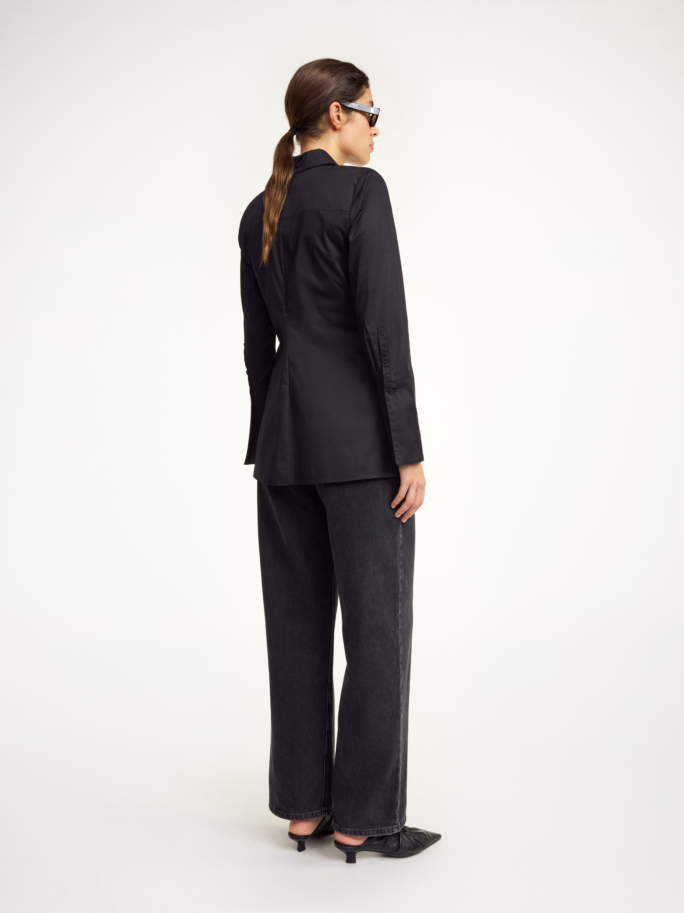 Shop By Malene Birger Padano Organic Cotton Shirt In Black