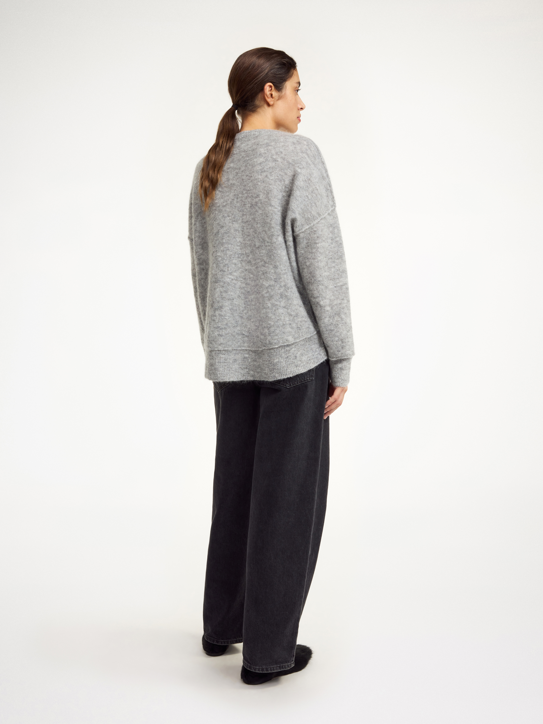 Shop By Malene Birger Biagiorms Sweater In Grey Melange