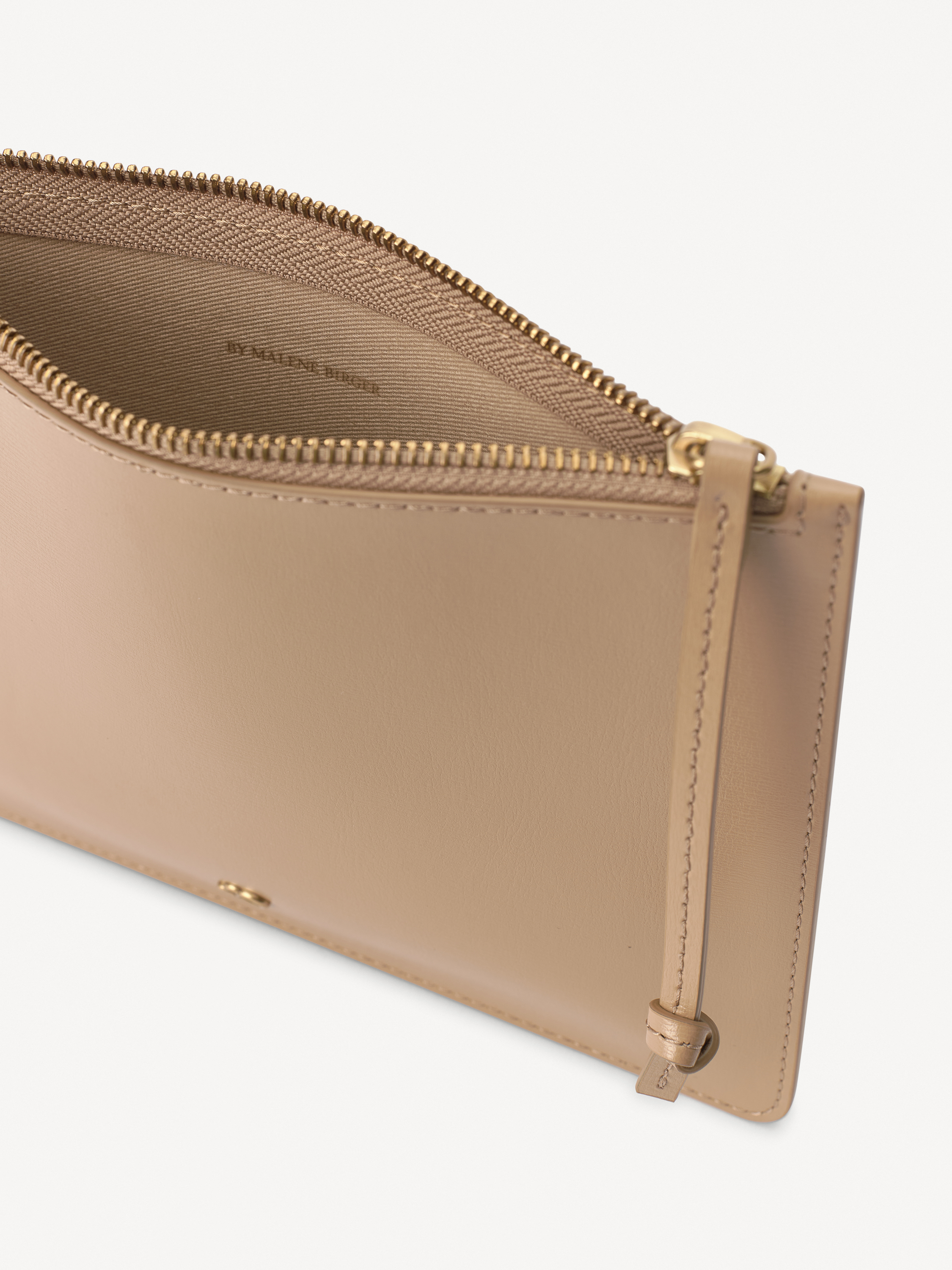 Shop By Malene Birger Aya Leather Purse In Sand