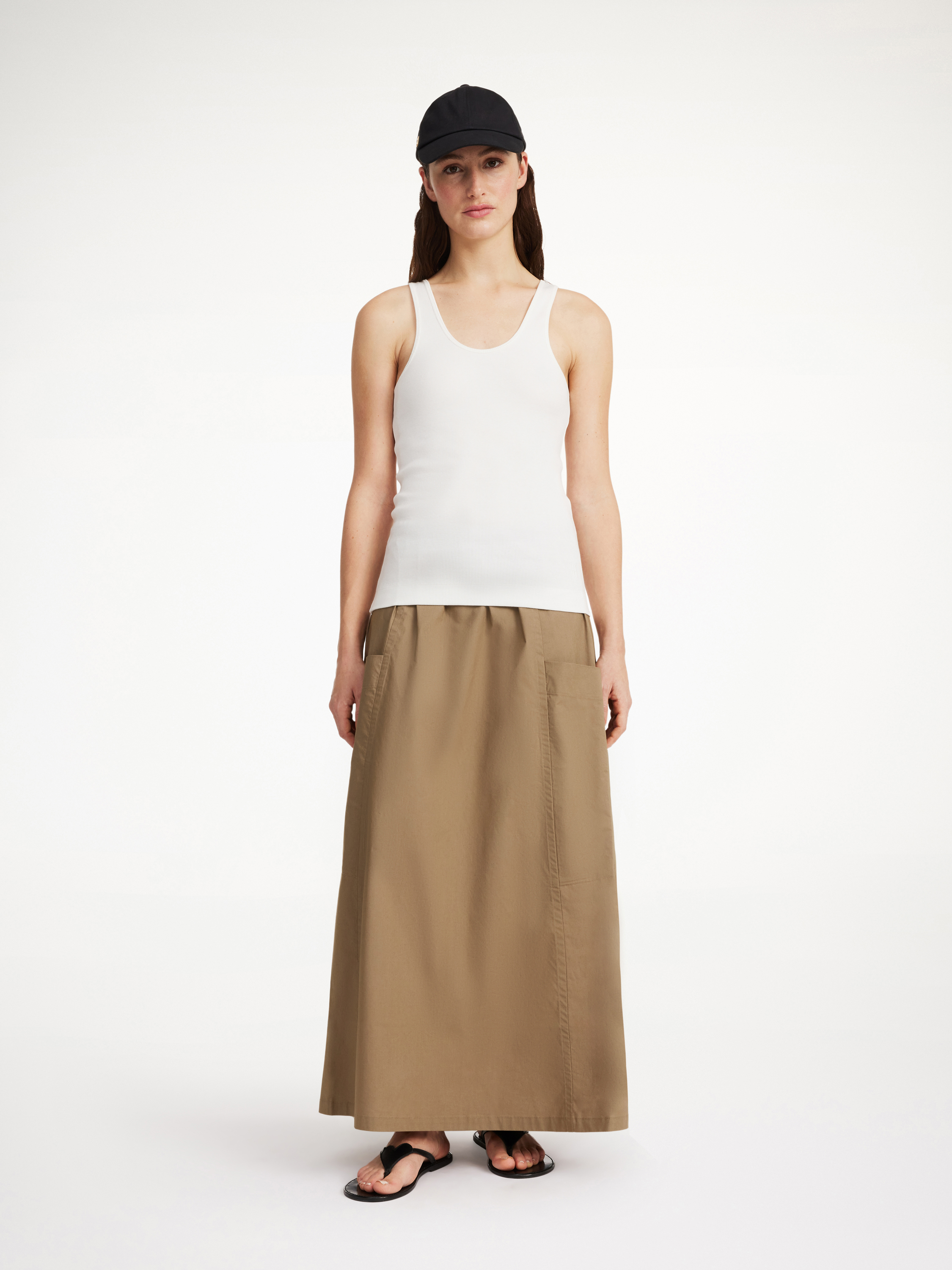 By Malene Birger Catterine Organic Cotton Maxi Skirt In Shitake