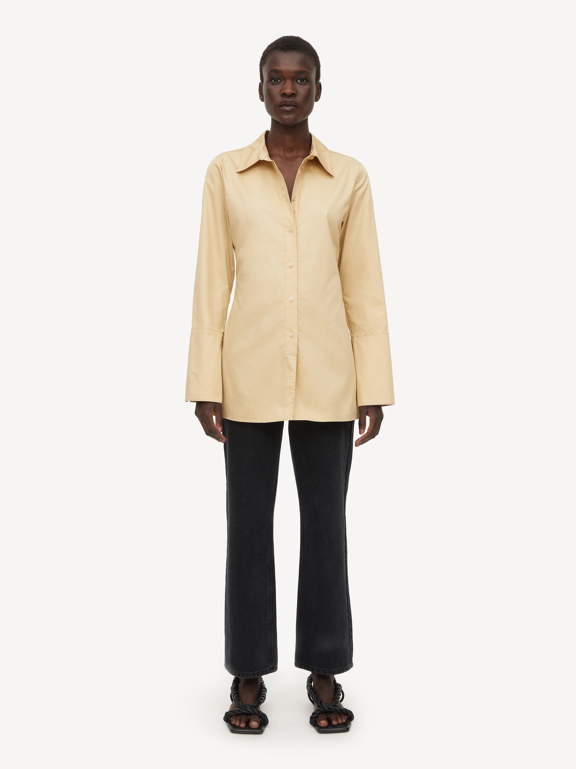 By Malene Birger Padano Organic Cotton Shirt In Dark Sand