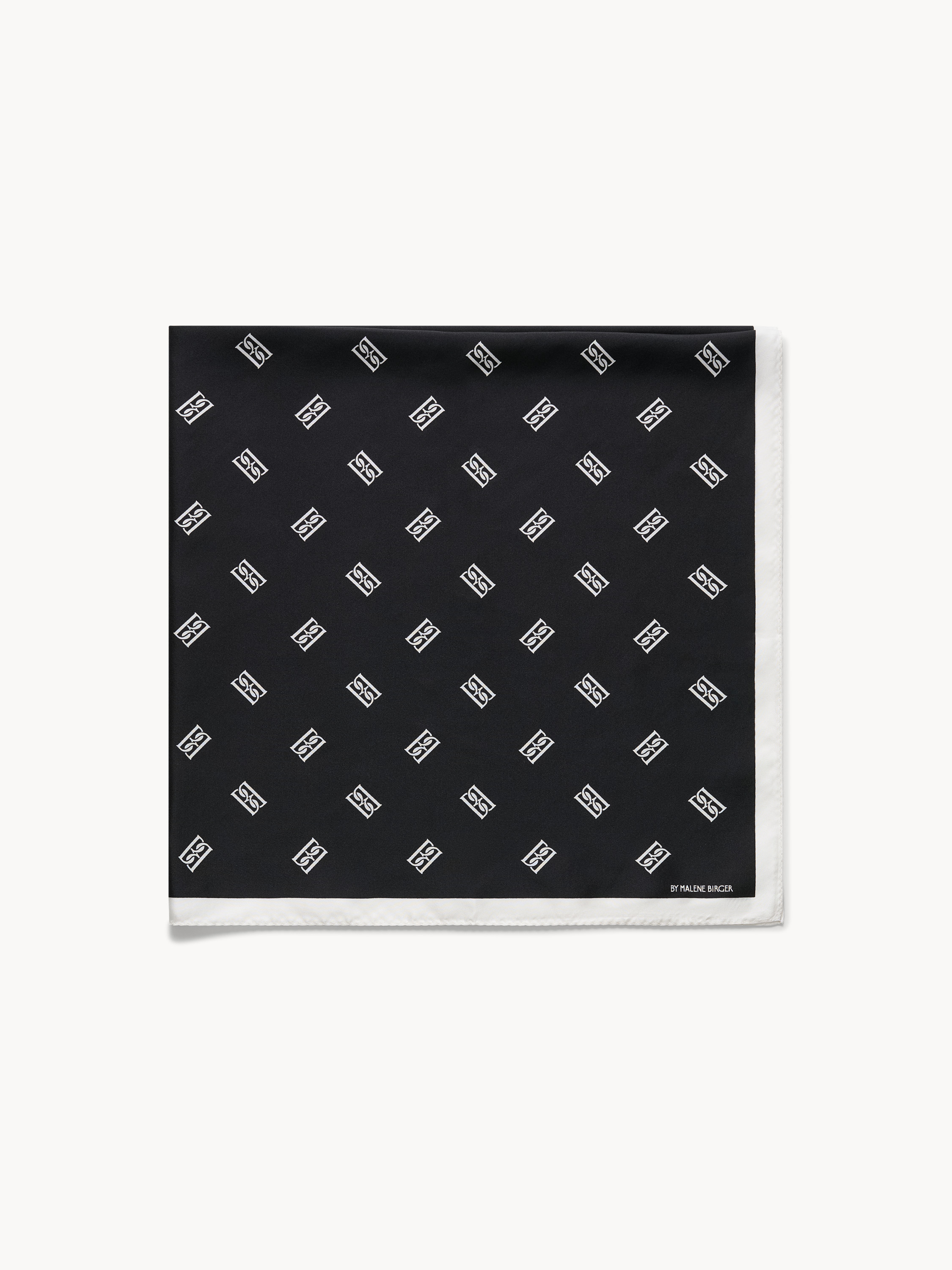 By Malene Birger Monnas Silk Scarf In Black