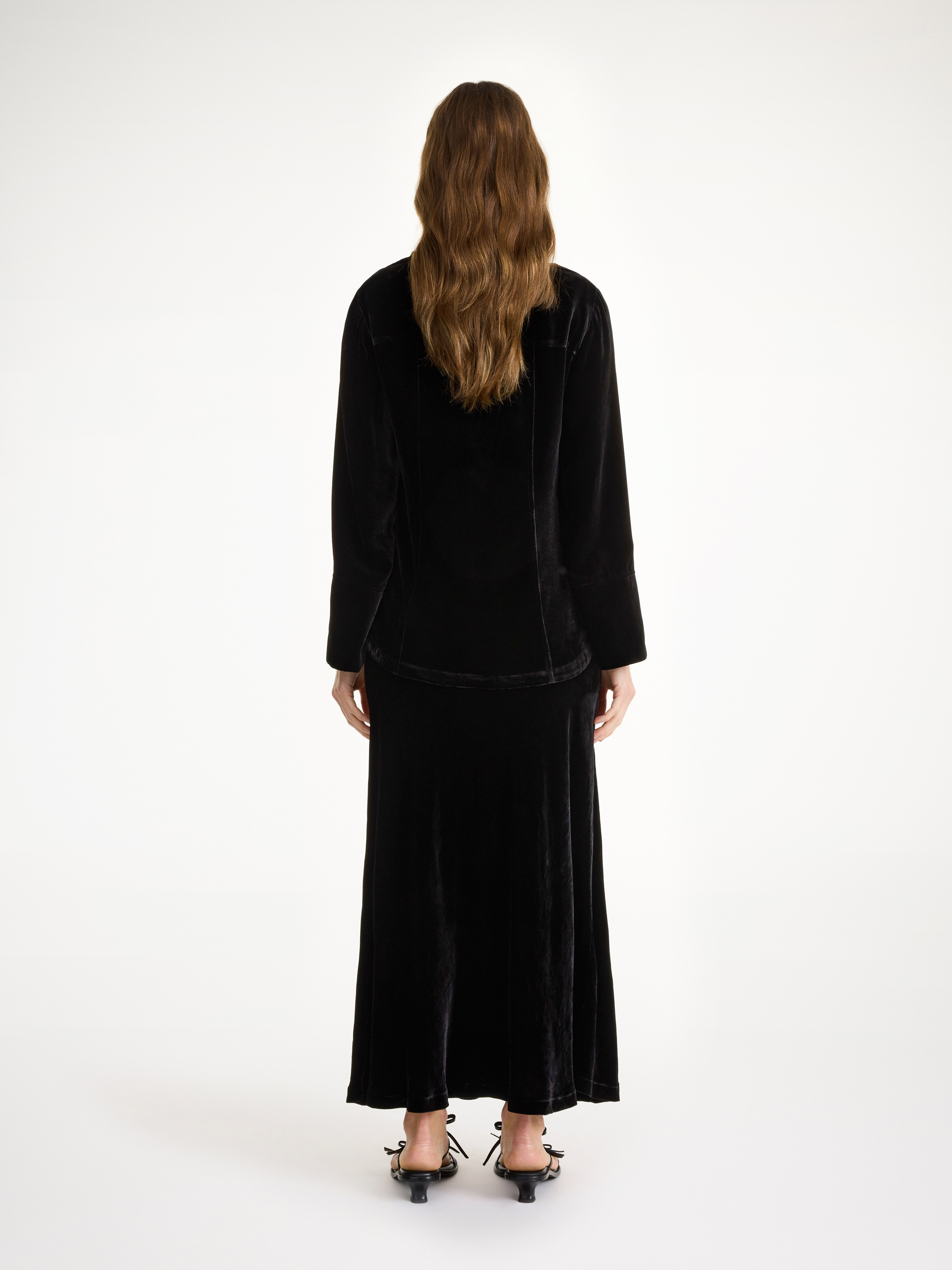 Shop By Malene Birger Rosiannas Velvet Shirt In Black