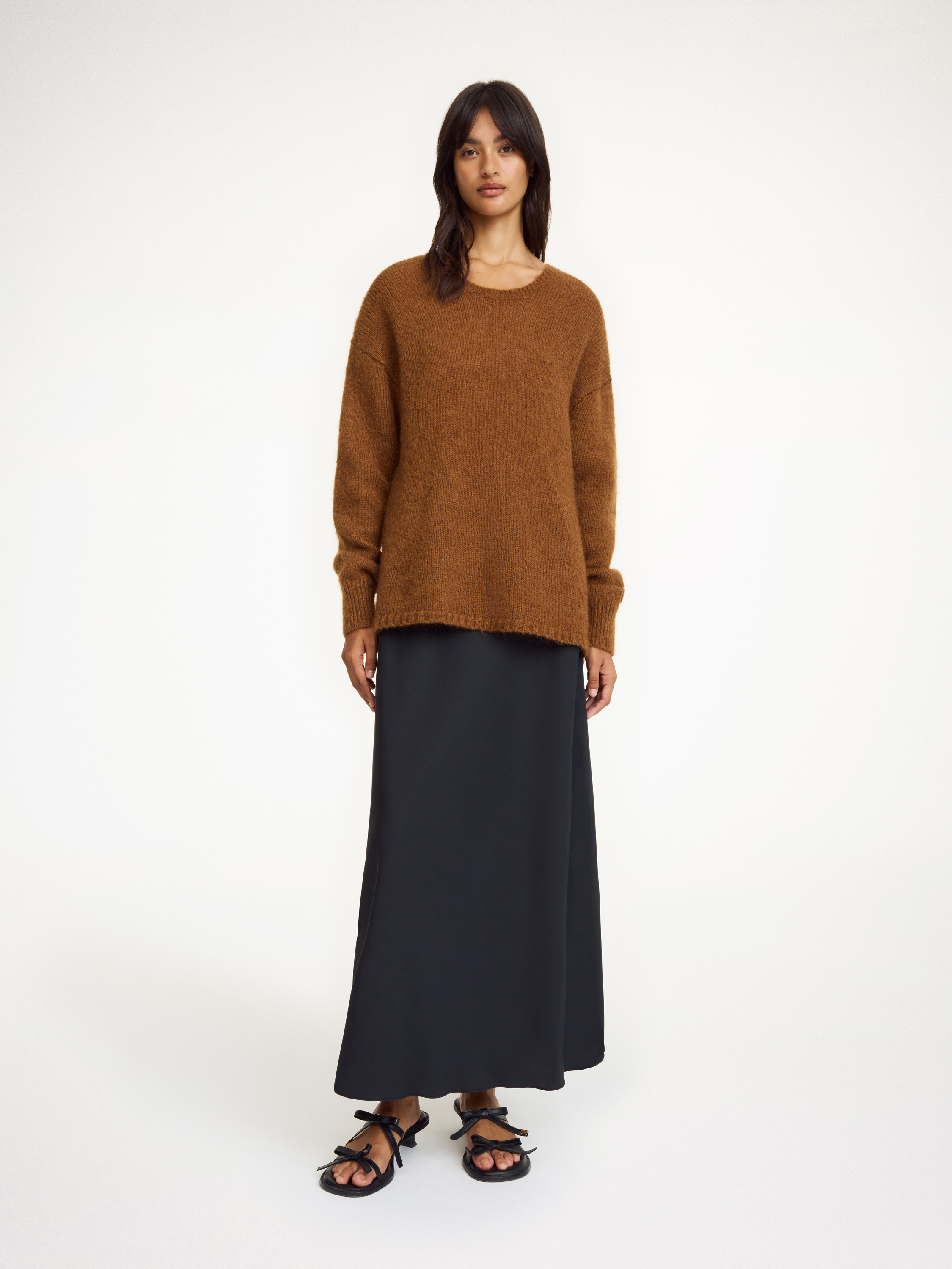 By Malene Birger Briella Mohair-blend Sweater In Bison