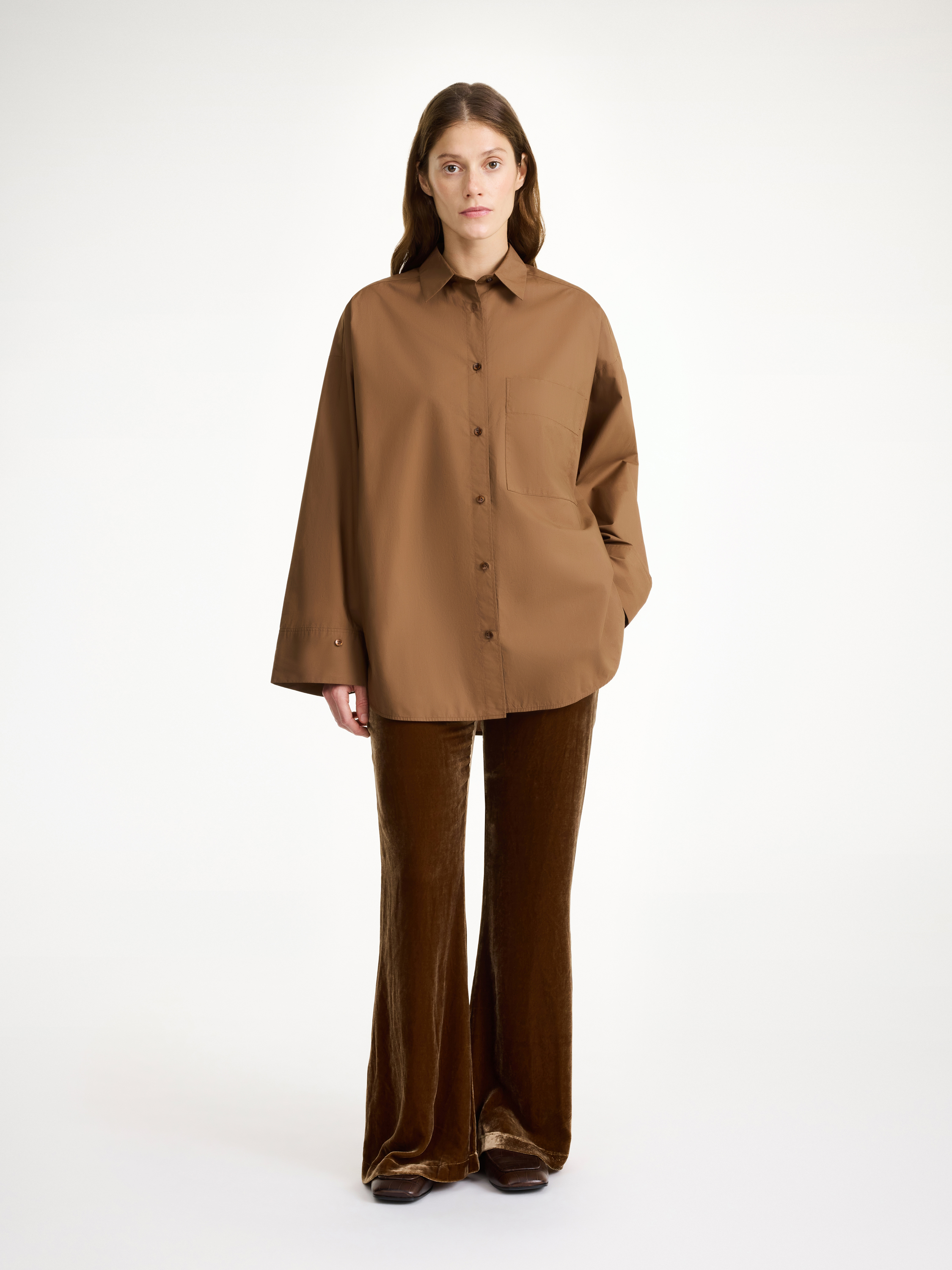 By Malene Birger Derris Organic Cotton Shirt In Bison