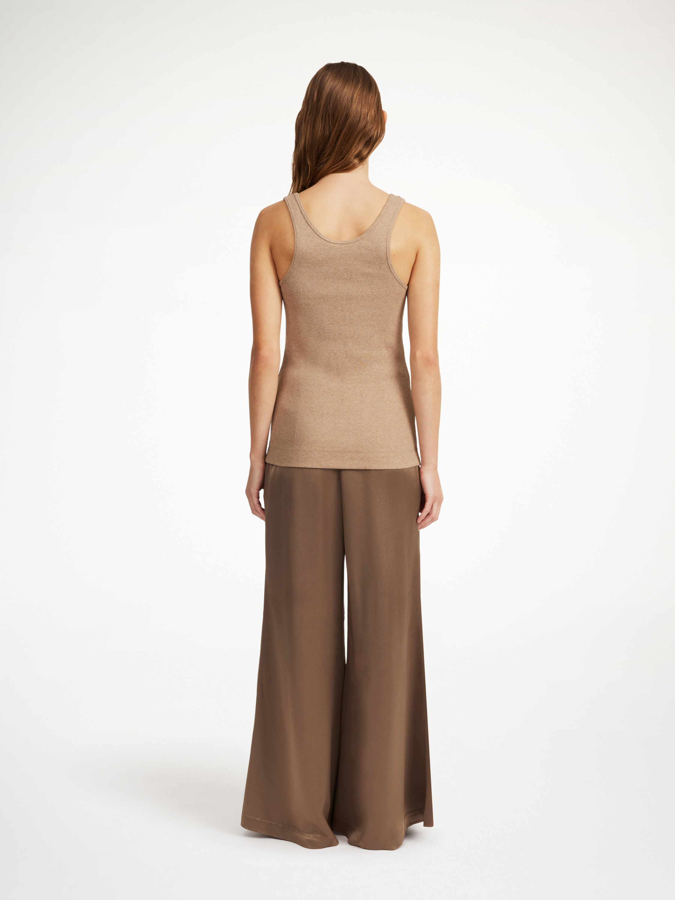 Shop By Malene Birger Lucee Flared Trousers In Shitake