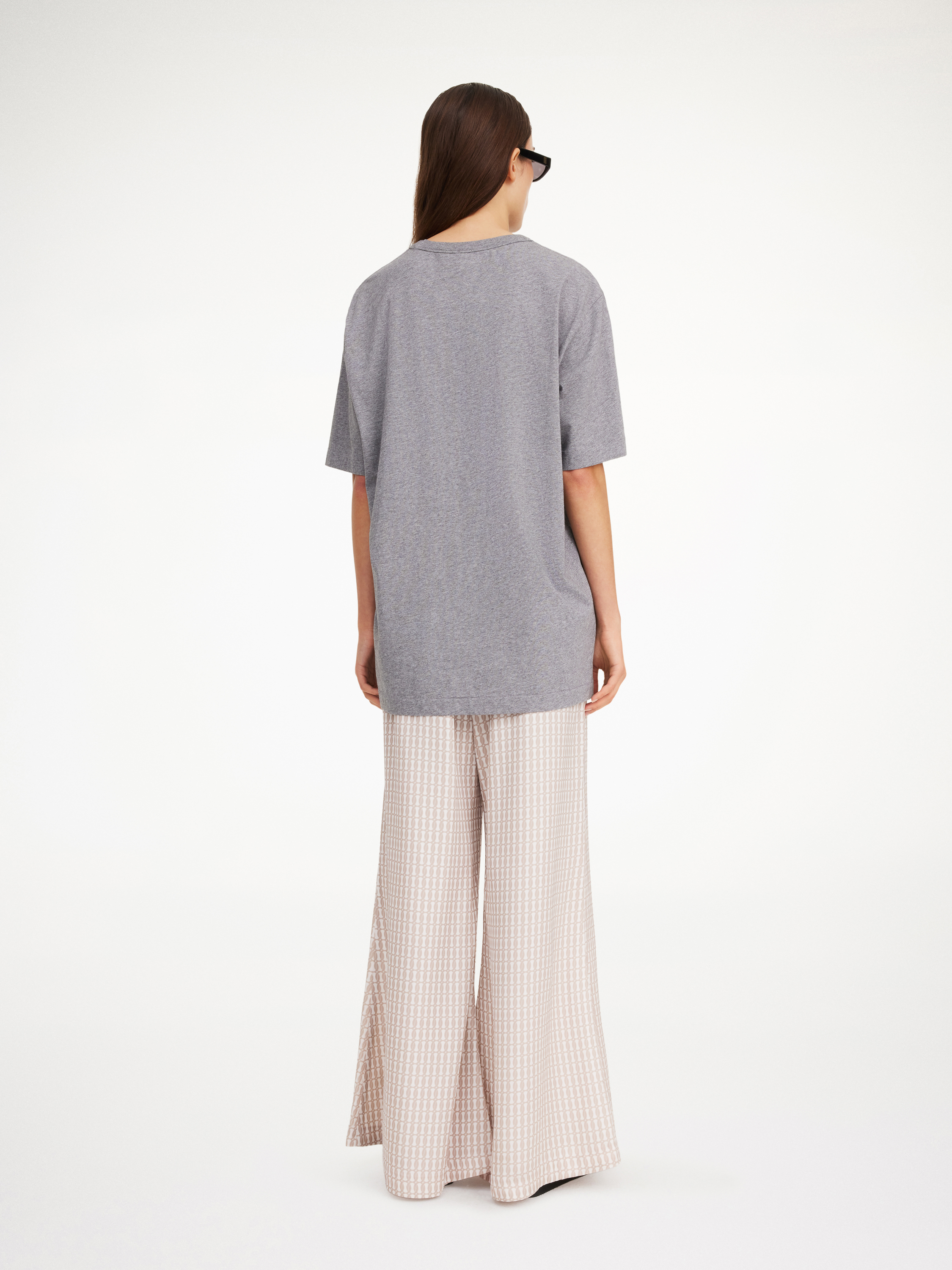 Shop By Malene Birger Fayeh Organic Cotton T-shirt In Grey Melange