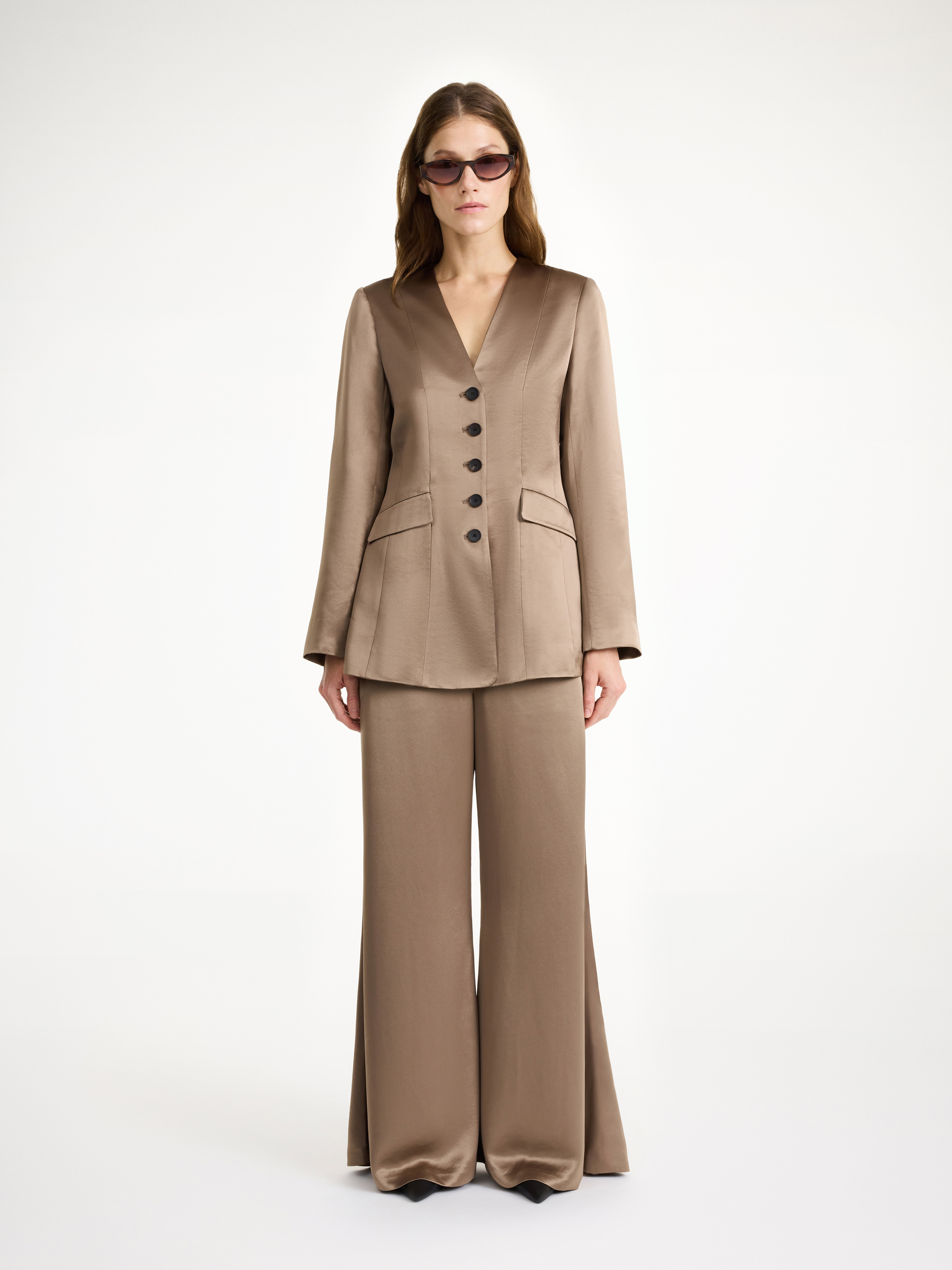 By Malene Birger Rinnah Single-breasted Blazer In Shitake