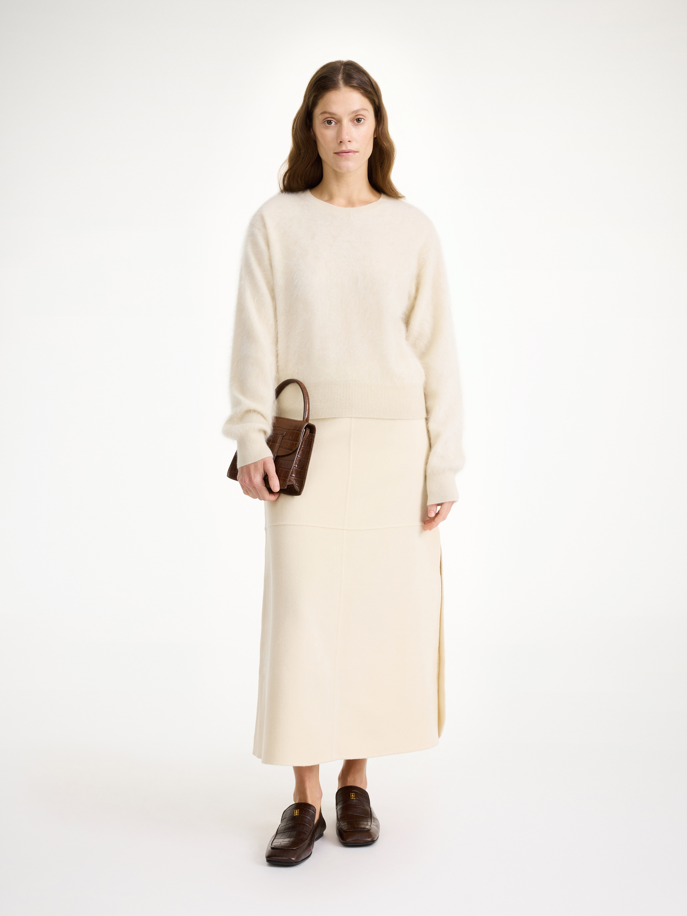 By Malene Birger Mantea Cashmere Sweater In Oyster Gray