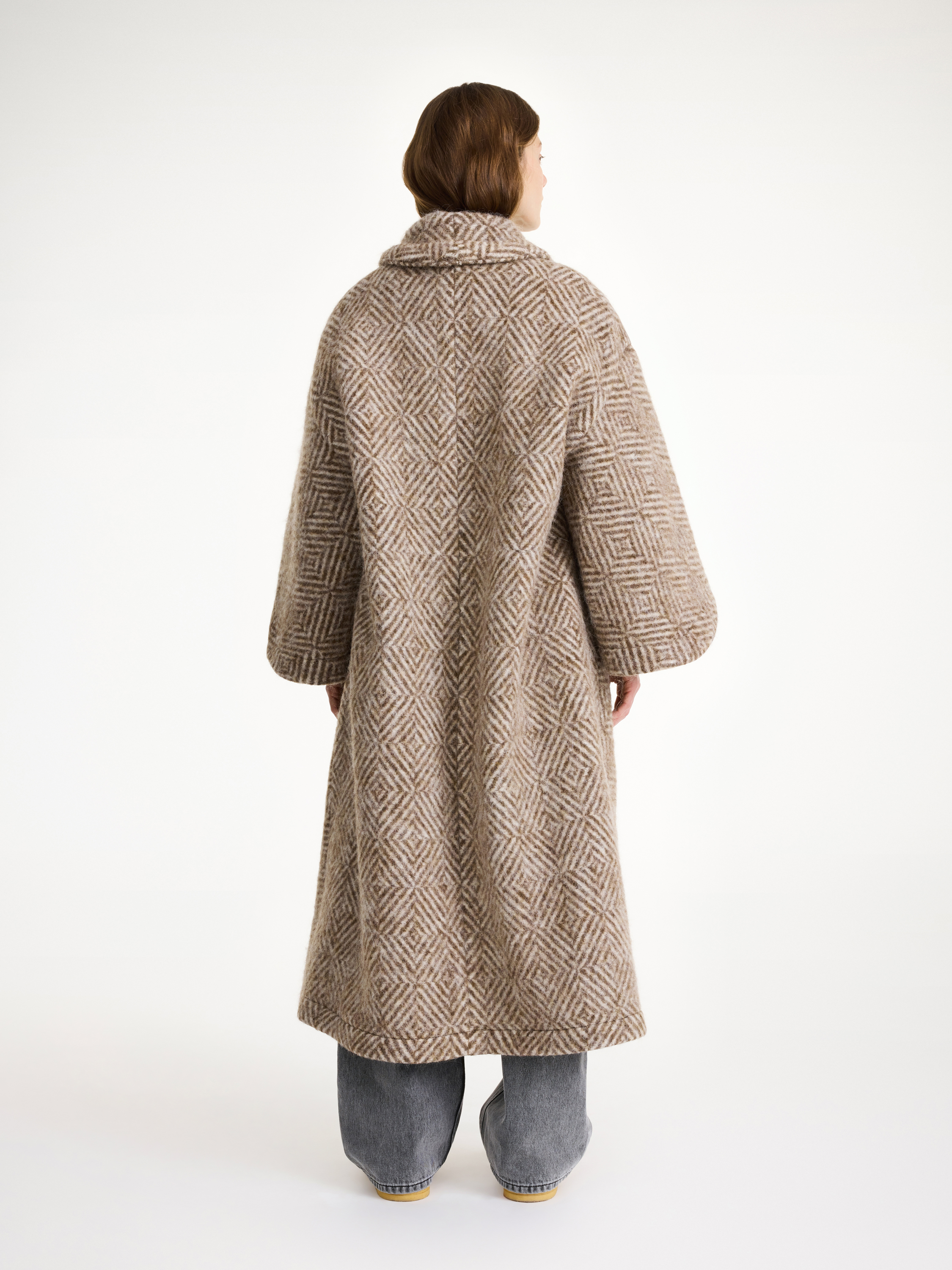 Shop By Malene Birger Mangia Wool-blend Coat In Shitake