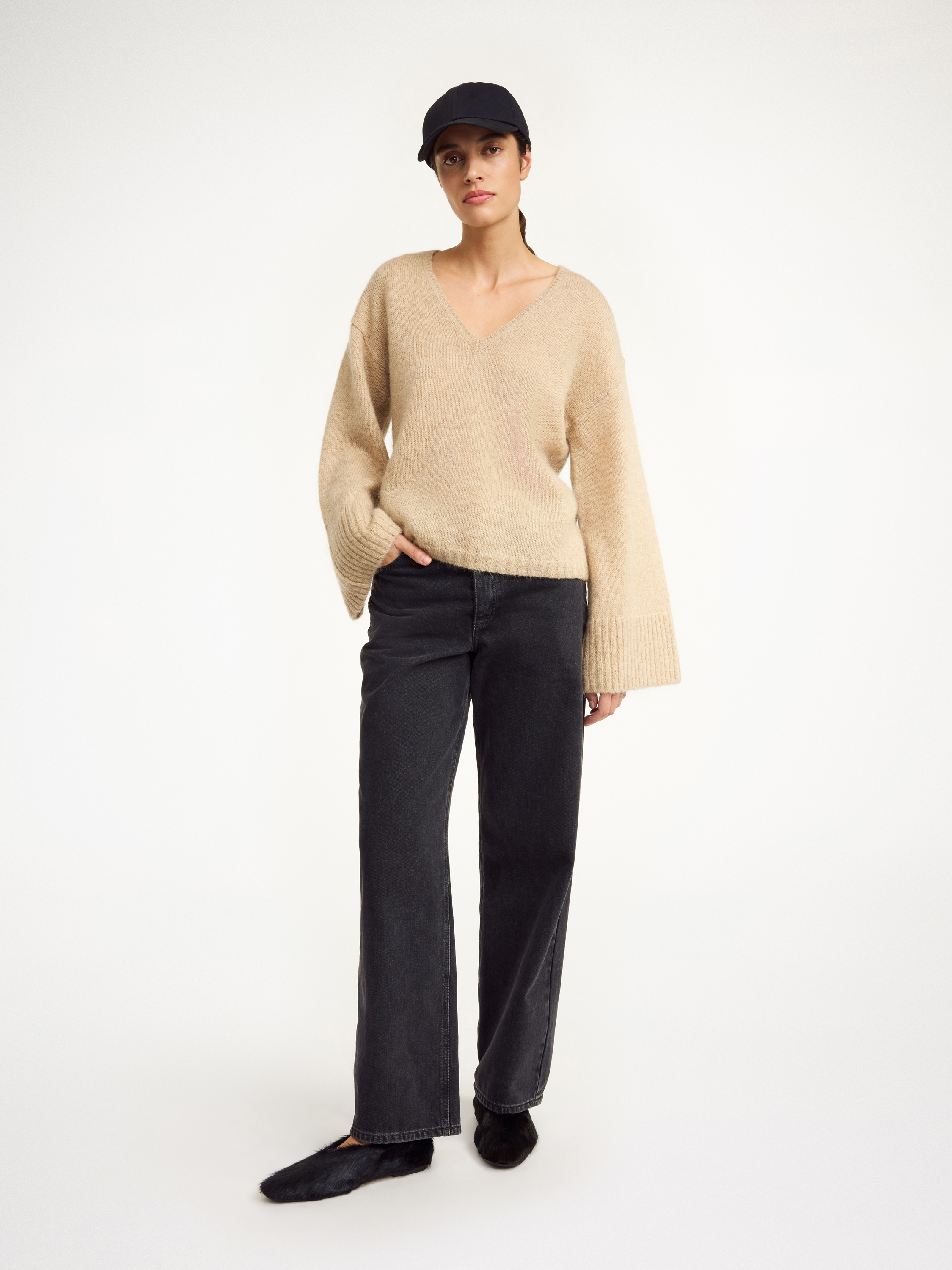 By Malene Birger Cimone Sweater In Twill Beige