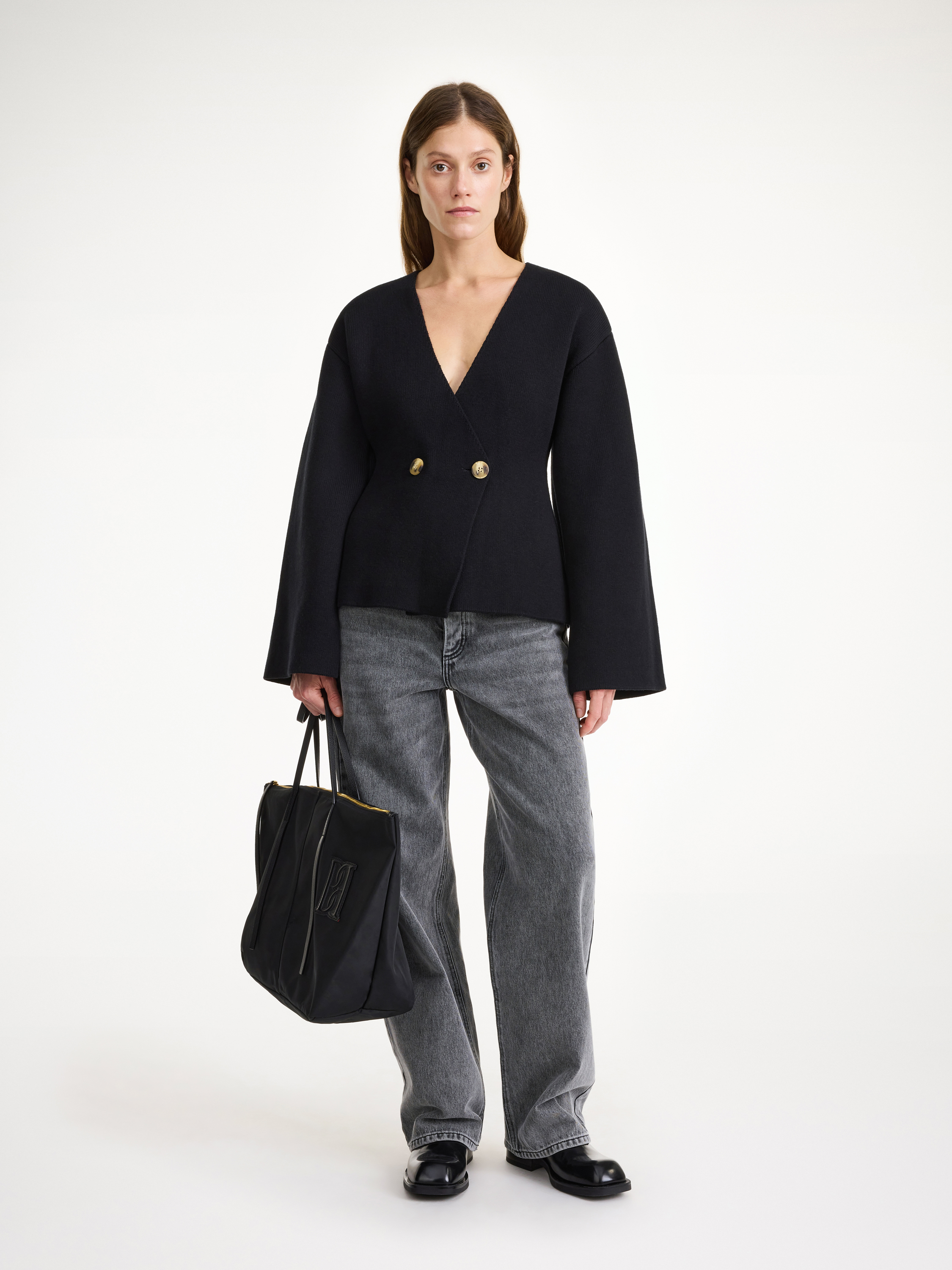 By Malene Birger Tinley Wool-blend Cardigan In Black