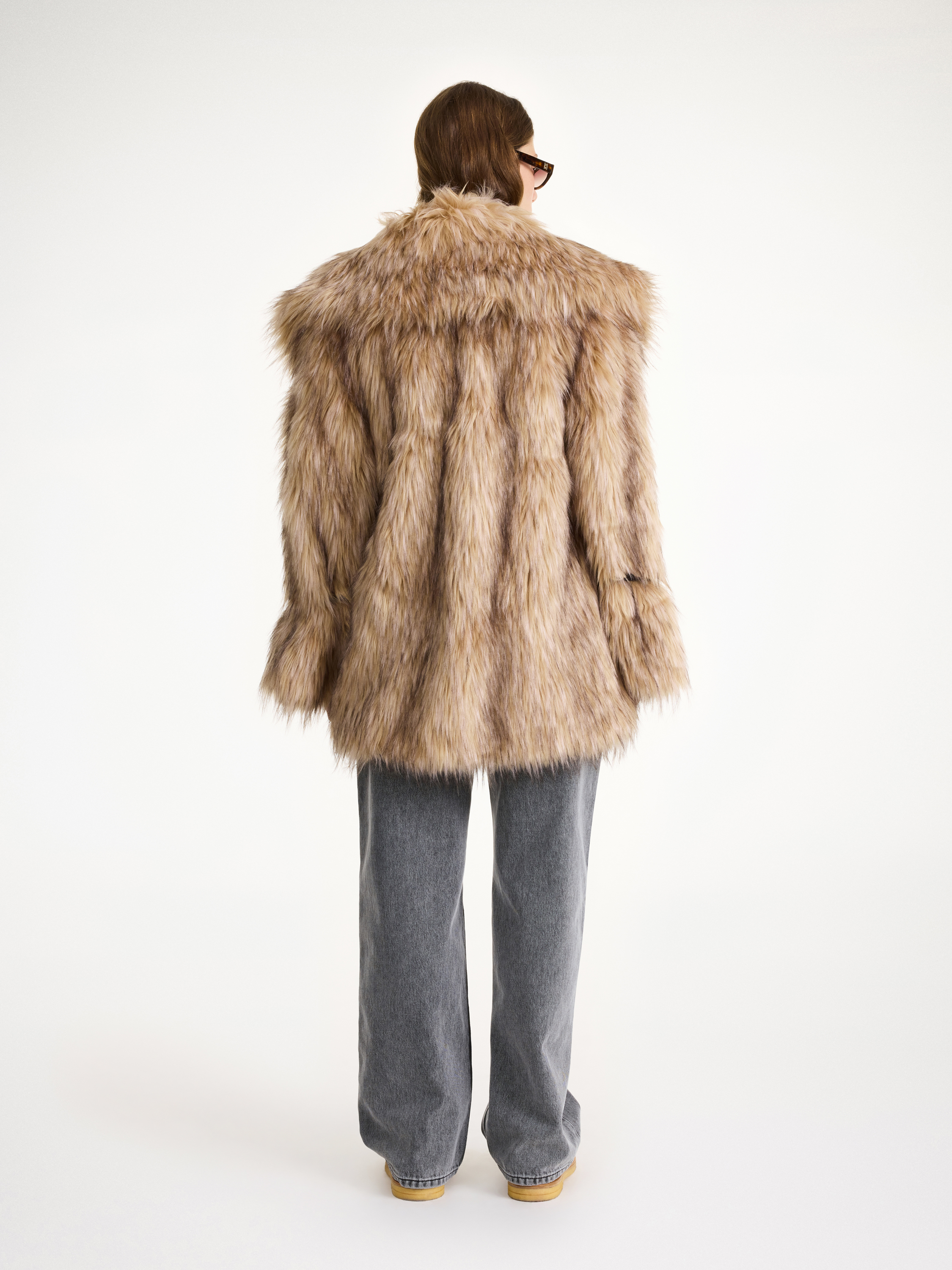 BY MALENE BIRGER EXCLUSIVE MODA OPERANDI X BY MALENE BIRGER YVETTE FAUX FUR COAT 