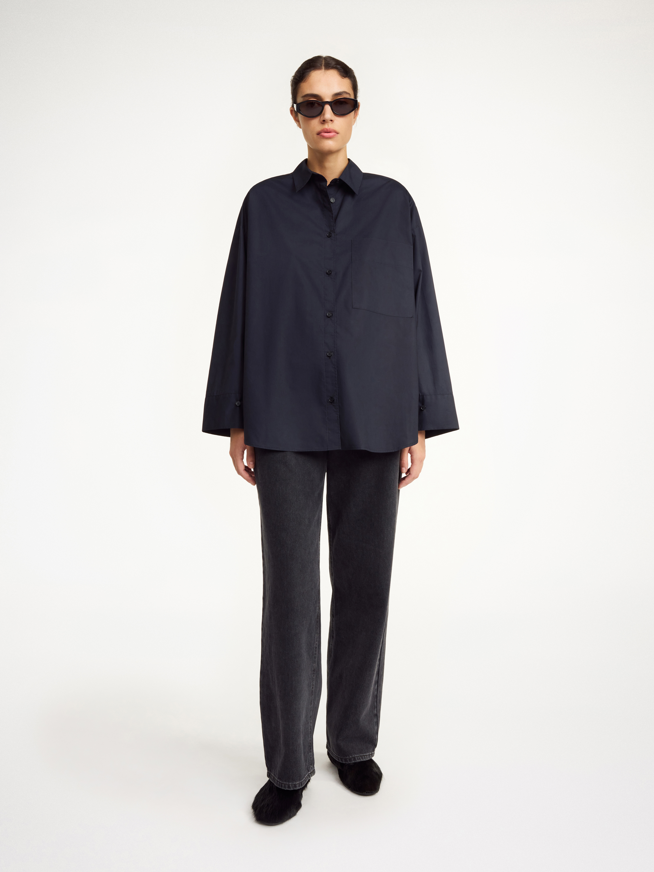 By Malene Birger Derris Organic Cotton Shirt In Black