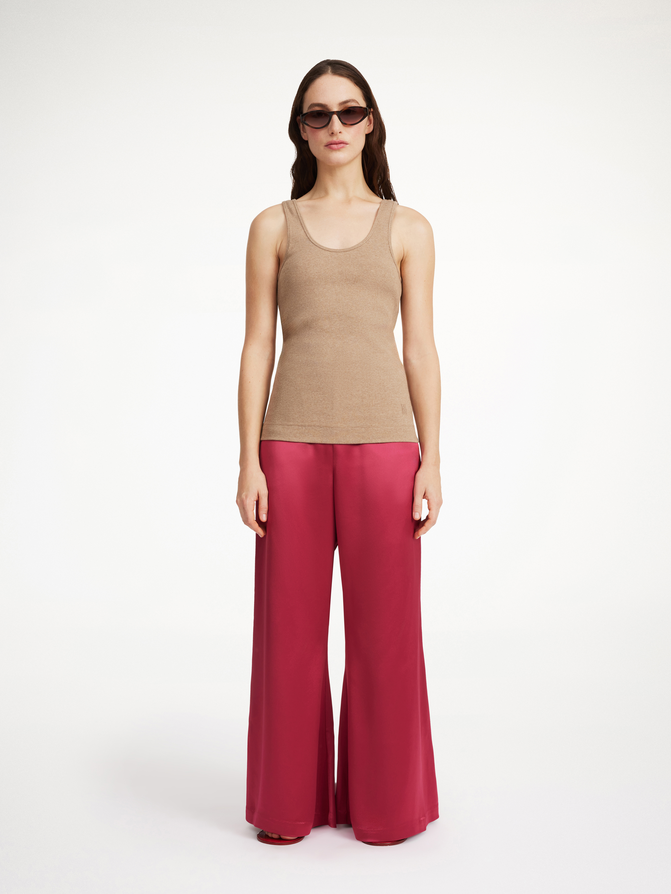 By Malene Birger Lucee Flared Trousers In Wild Berries