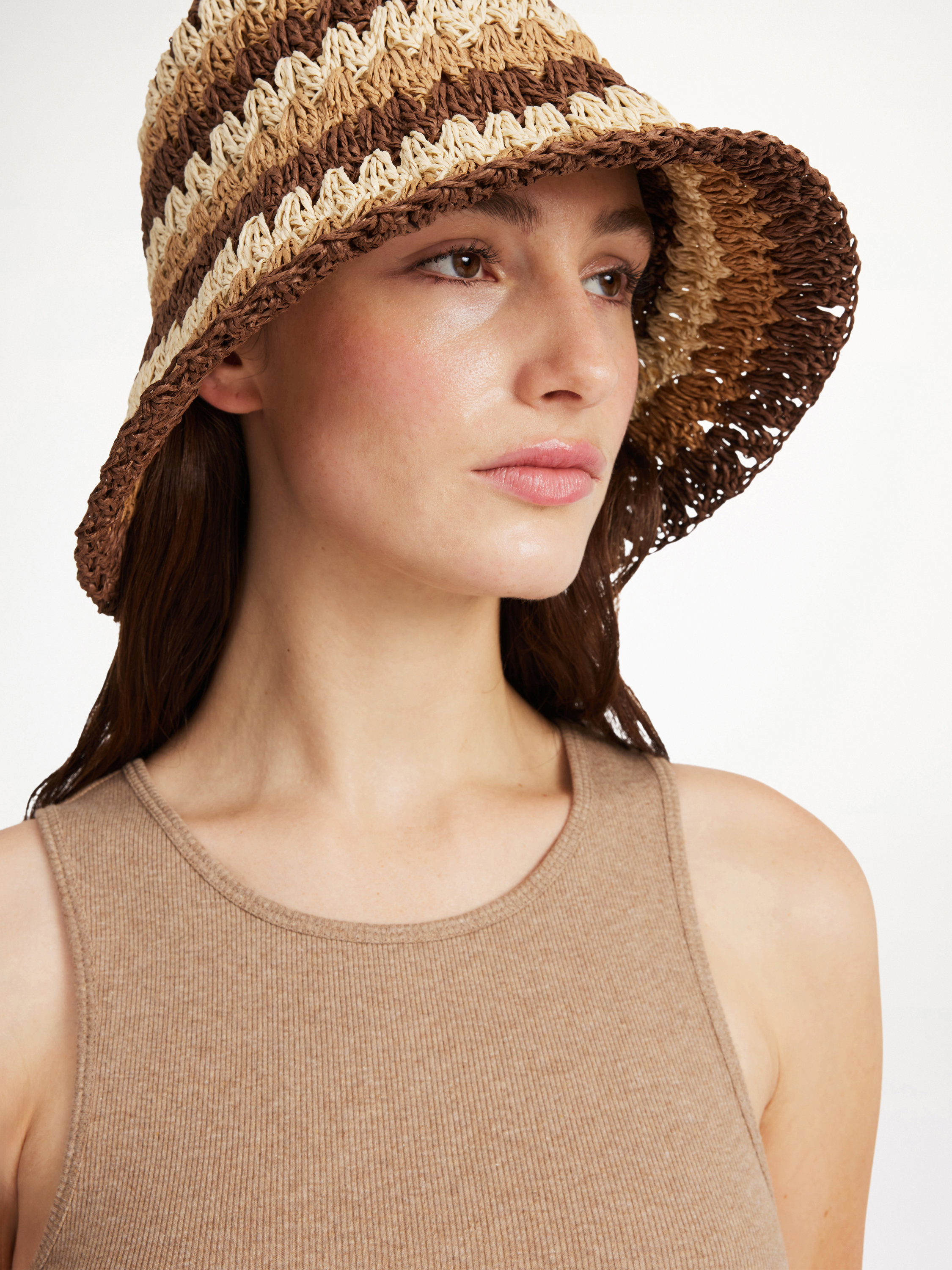 Shop By Malene Birger Strawie Hat In Coffee Bean