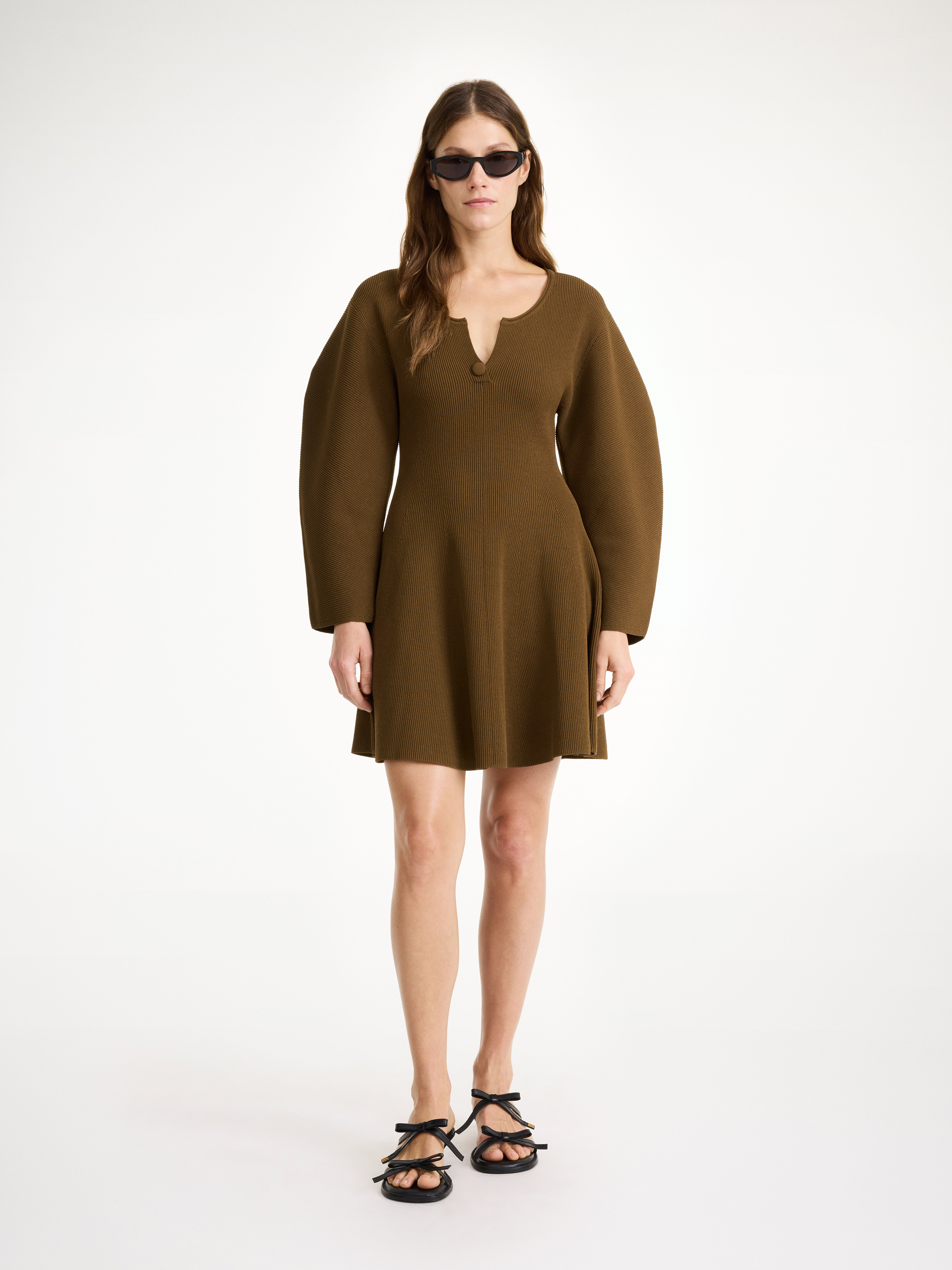 By Malene Birger Francesa Mini Dress In Shitake