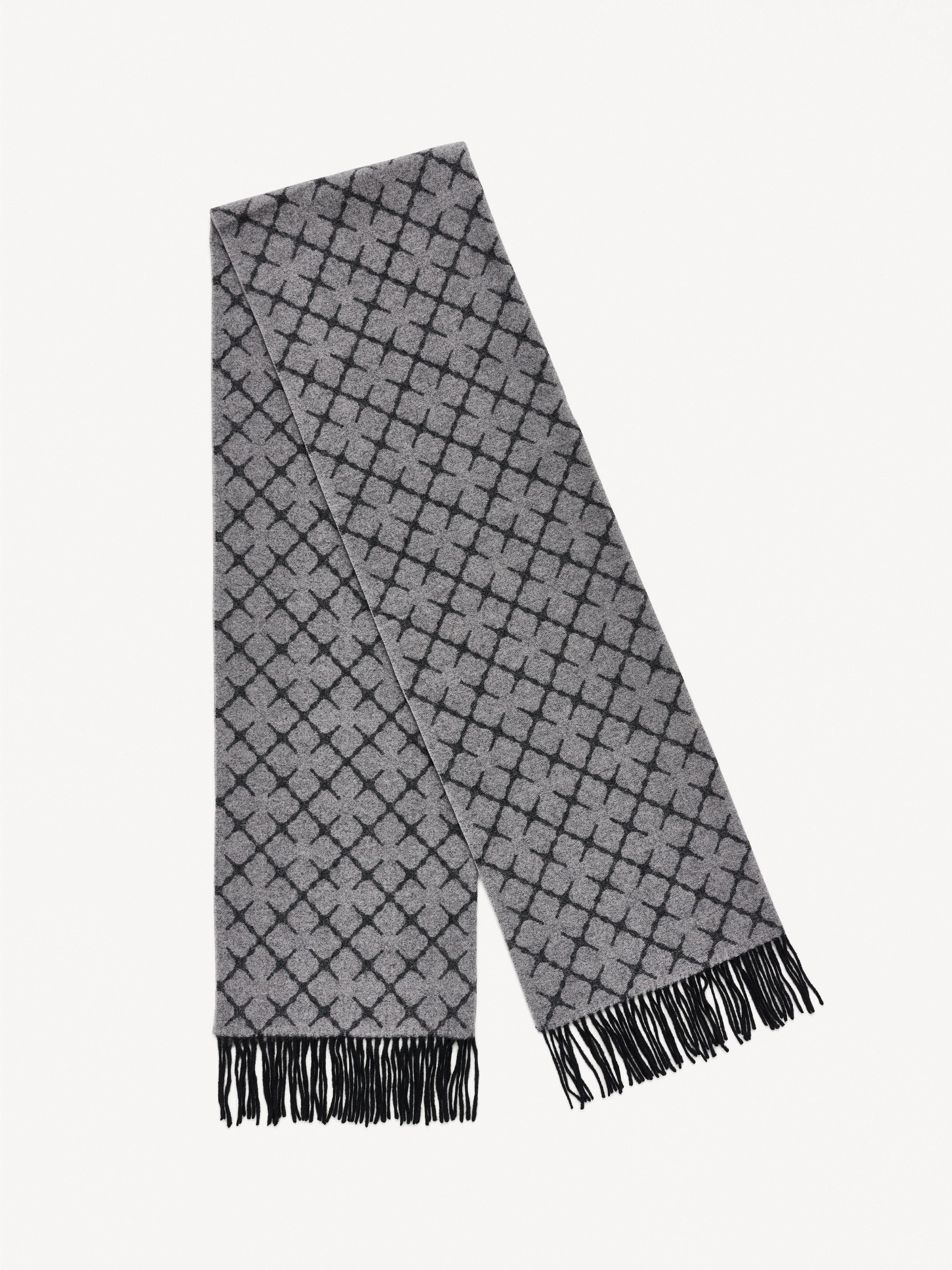 Shop By Malene Birger Ortega Cashmere-blend Scarf In Light Grey Melange