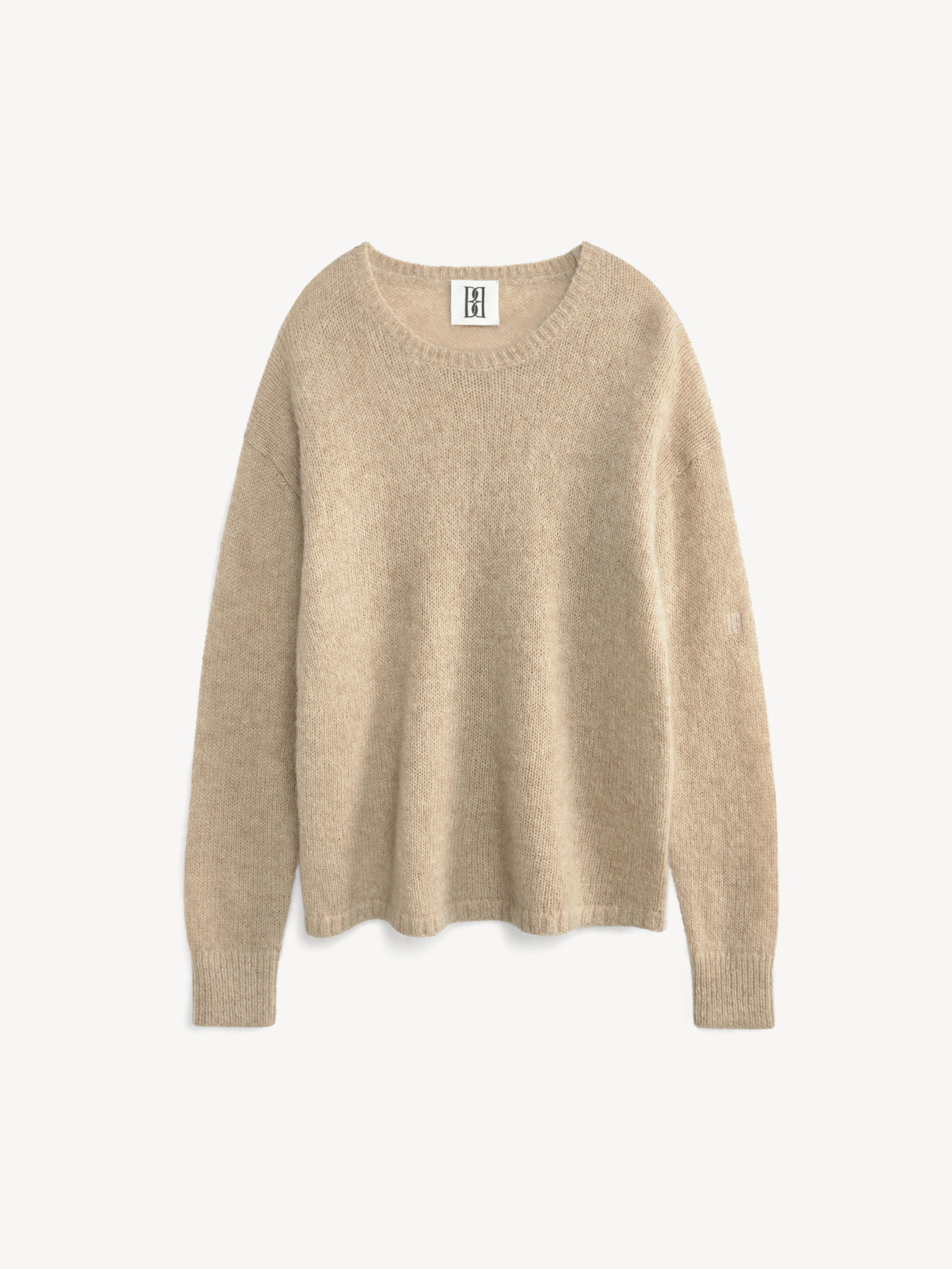 By Malene Birger Briella Mohair-blend Sweater In Twill Beige