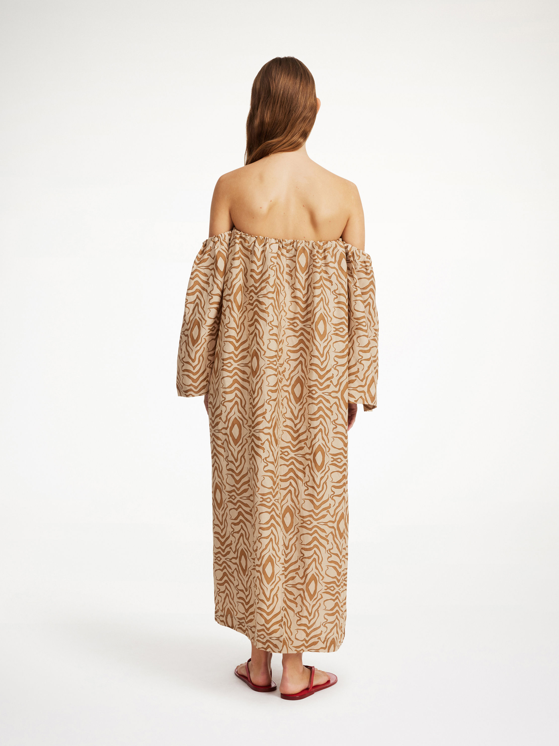 Shop By Malene Birger Aias Maxi Dress In Peacock