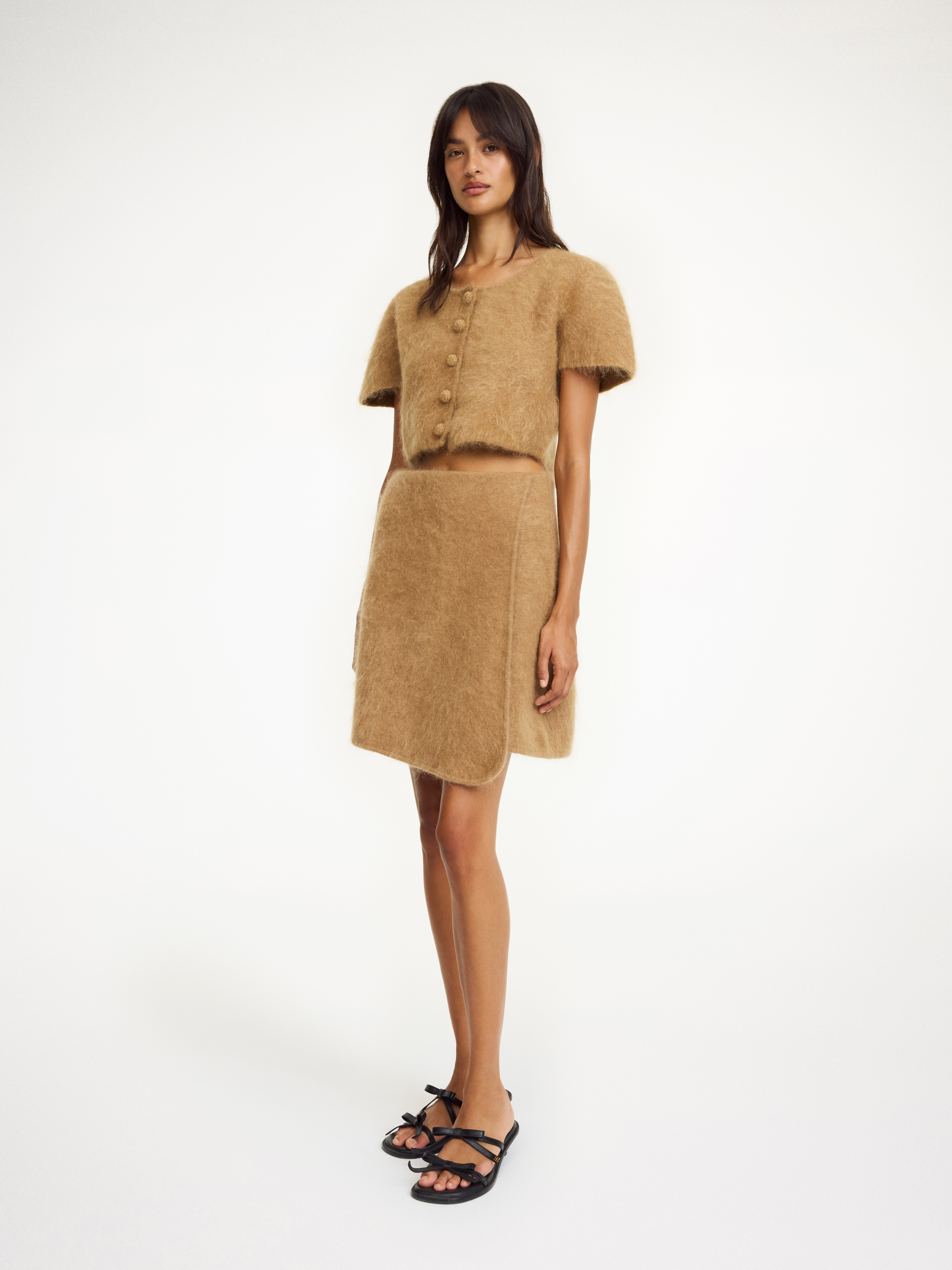 By Malene Birger Krissah Mini Skirt In Tobacco Brown