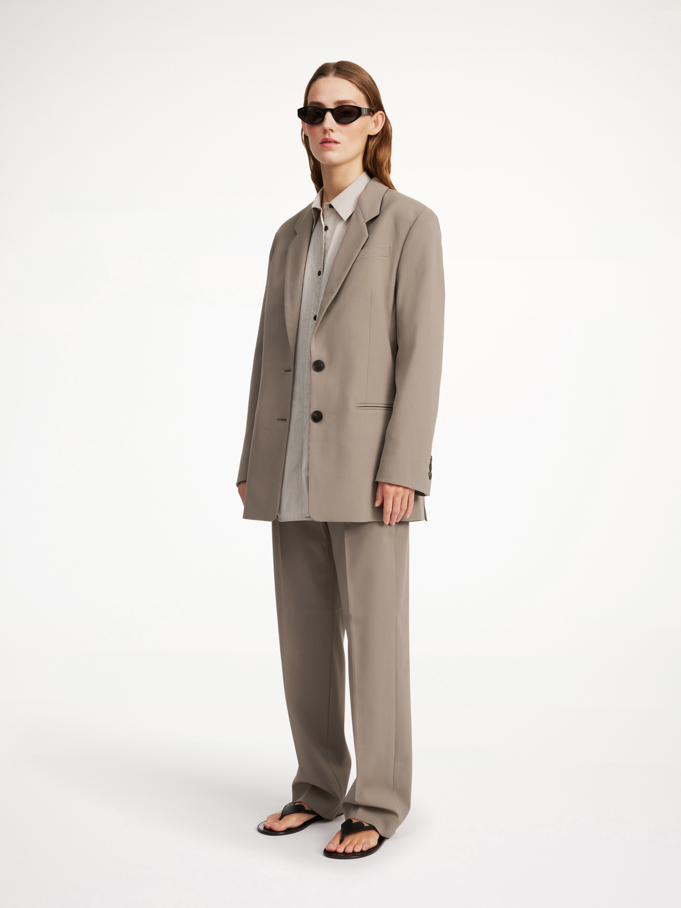 By Malene Birger Ophie Single-breasted Blazer In Shitake