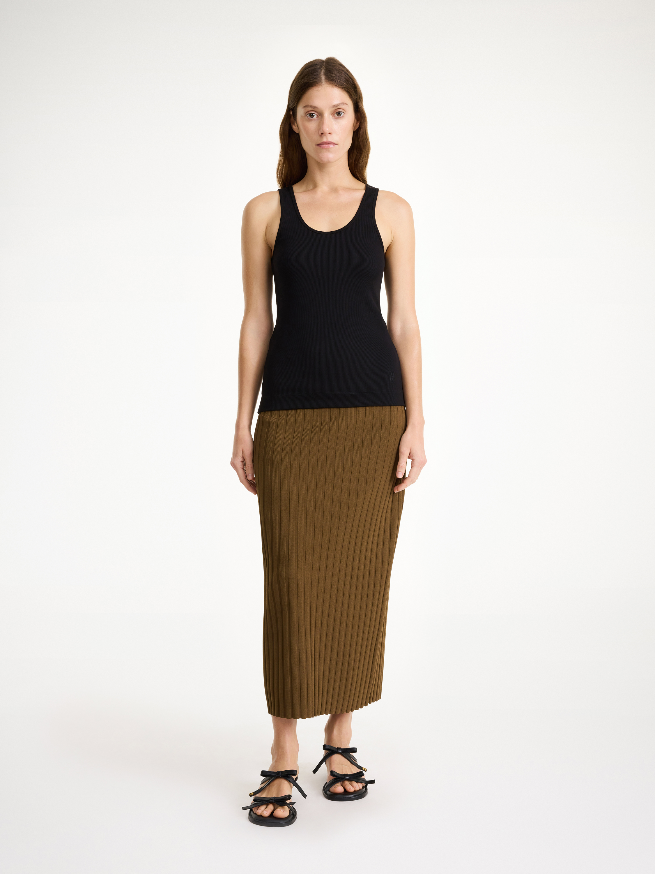 By Malene Birger Fiemme Midi Skirt In Shitake