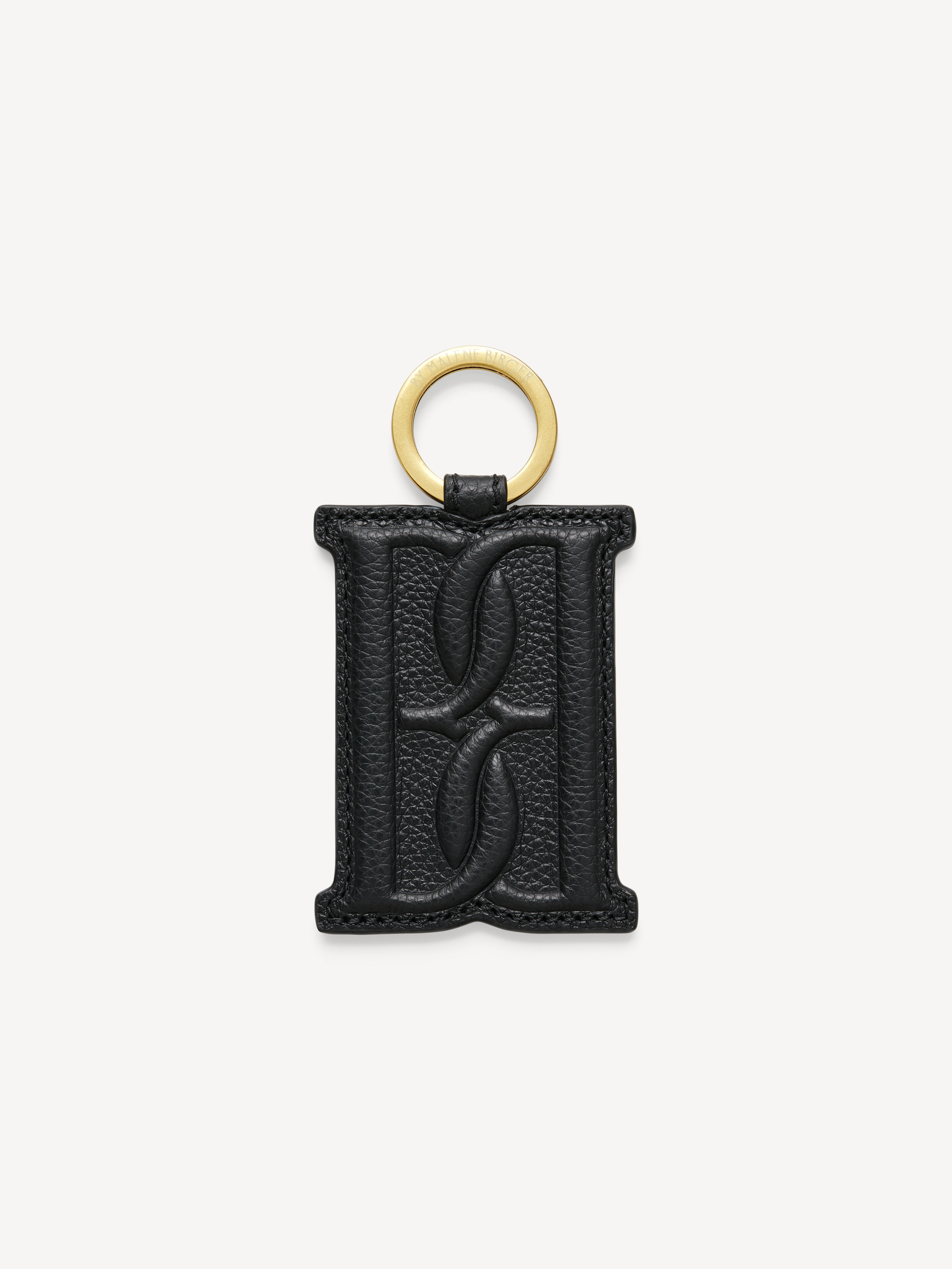 By Malene Birger Monno Leather Keychain In Black